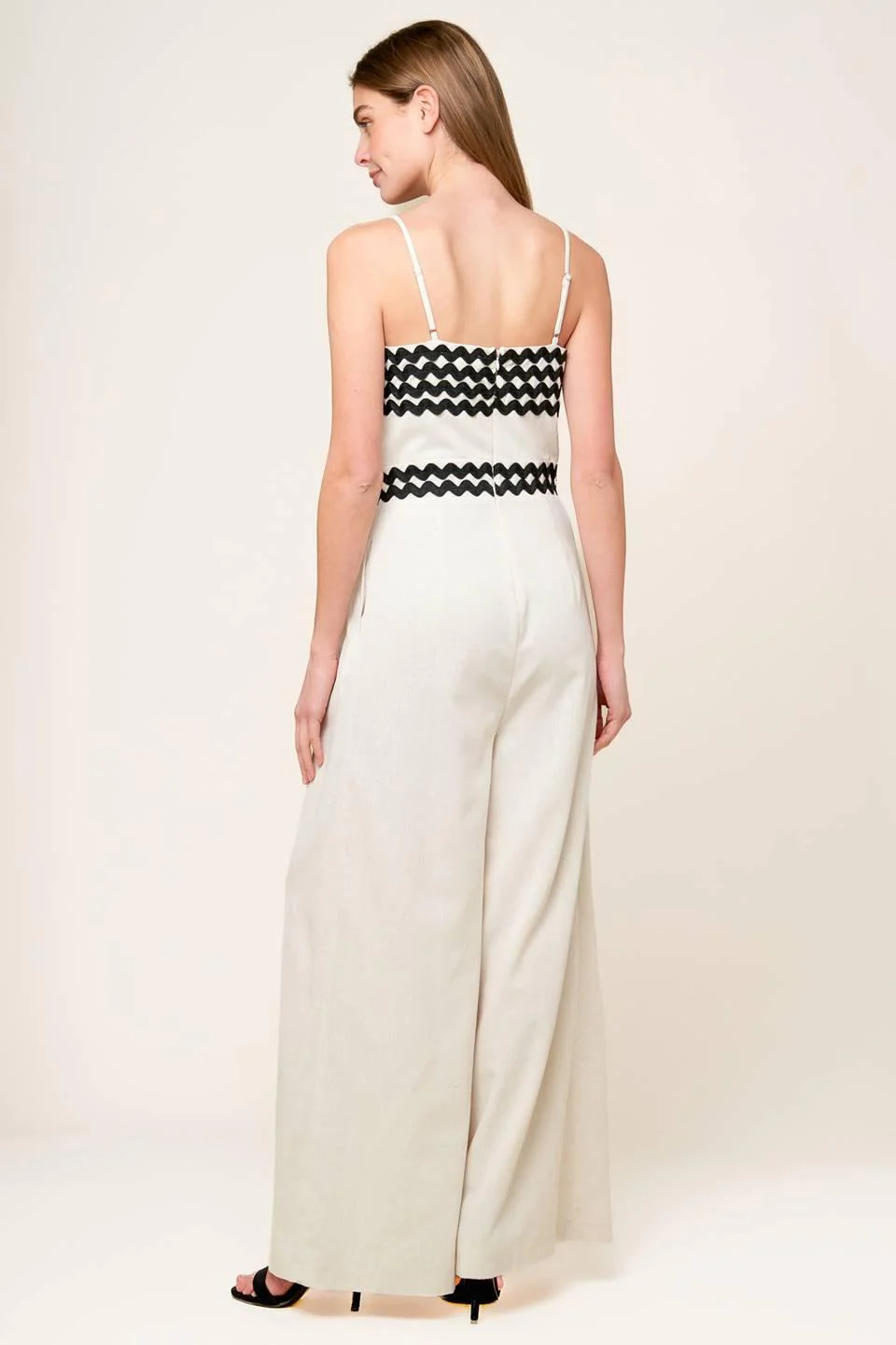 Meet at the Pier Cream Woven Jumpsuit - Image 3