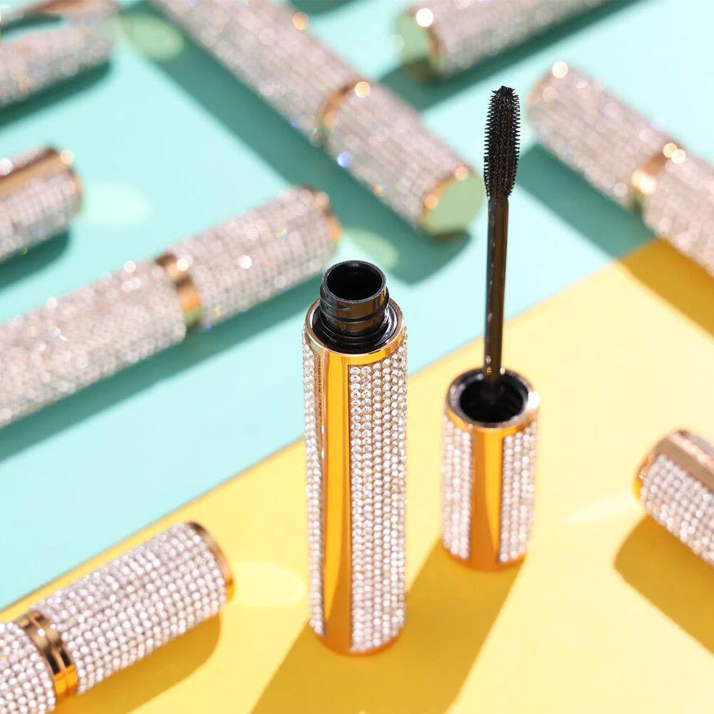 Mega Volume Vegan Mascara Black and Blue – Smudge-Proof with Handmade Diamond Case - Image 15