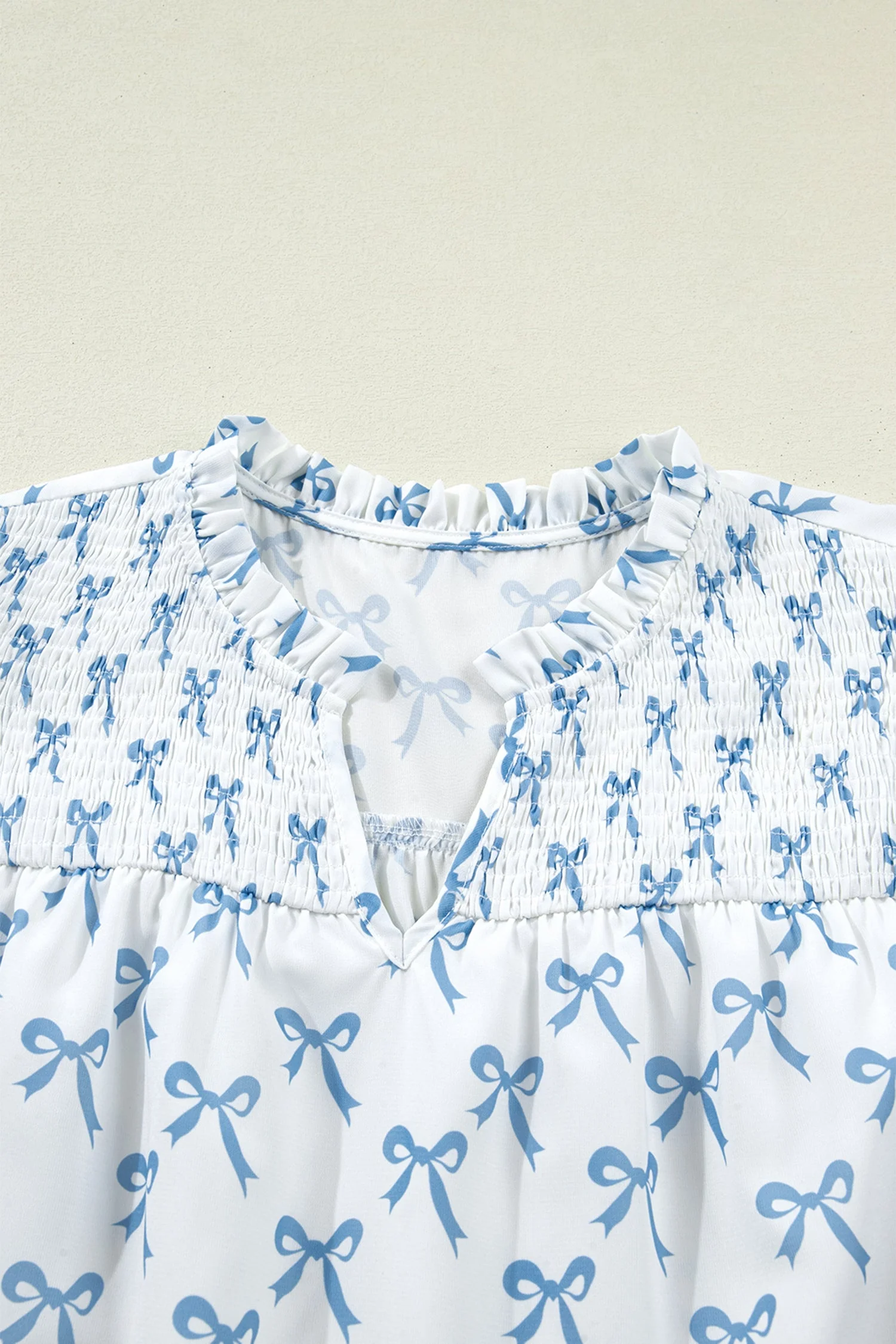 Threaded Pear Melody Short Sleeve Bow PLUS Top - Image 9