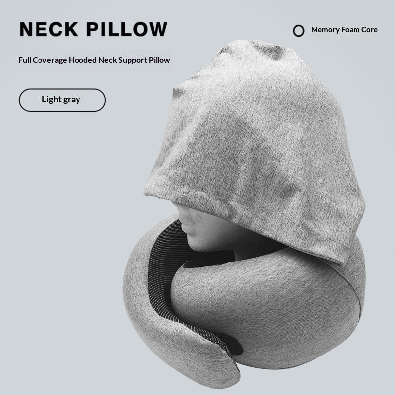 Memory Foam Travel Neck Pillow – Foldable U-Shape for Airplane, Car & Office - Image 6