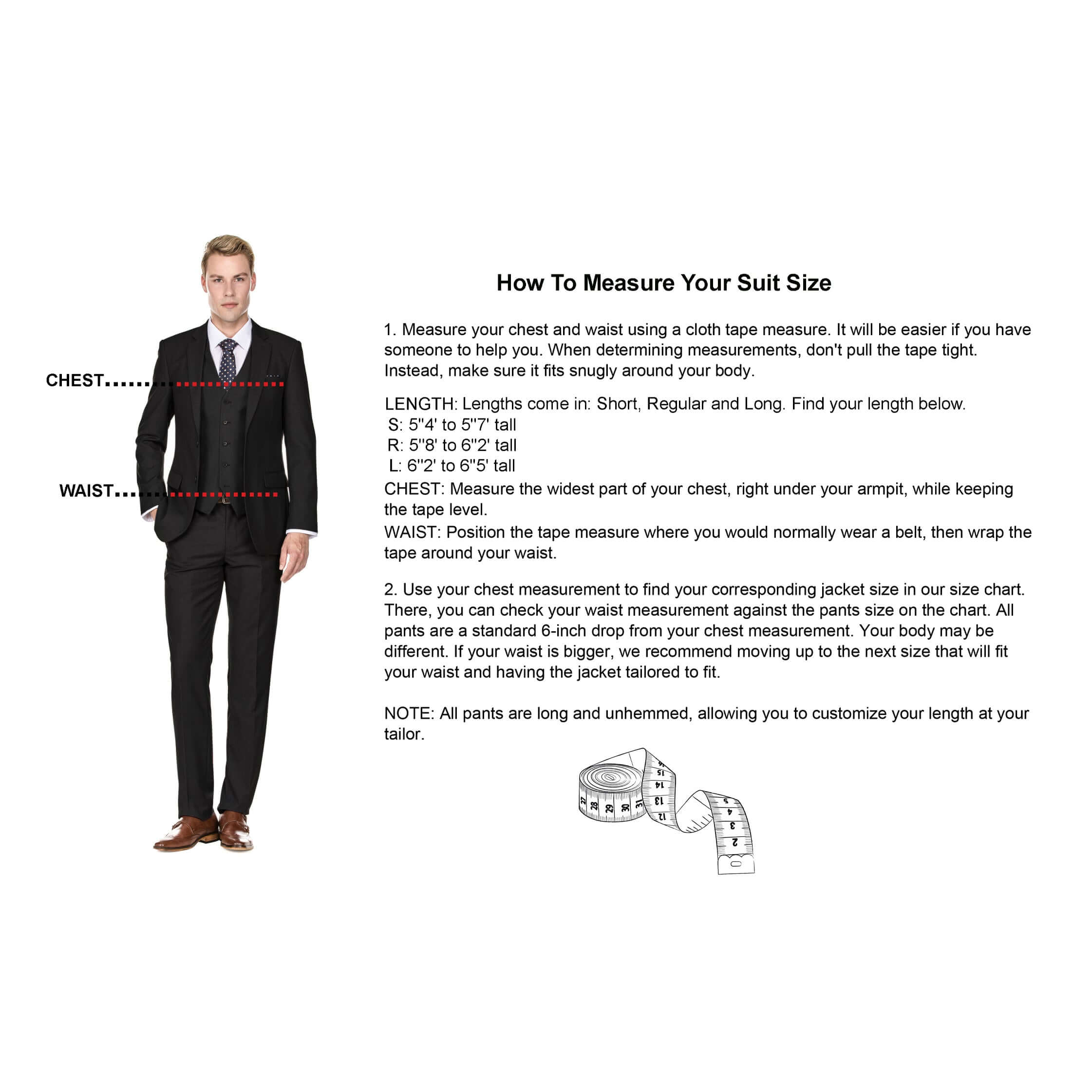 Men's 2-Piece Slim Fit Suit Set - Image 43
