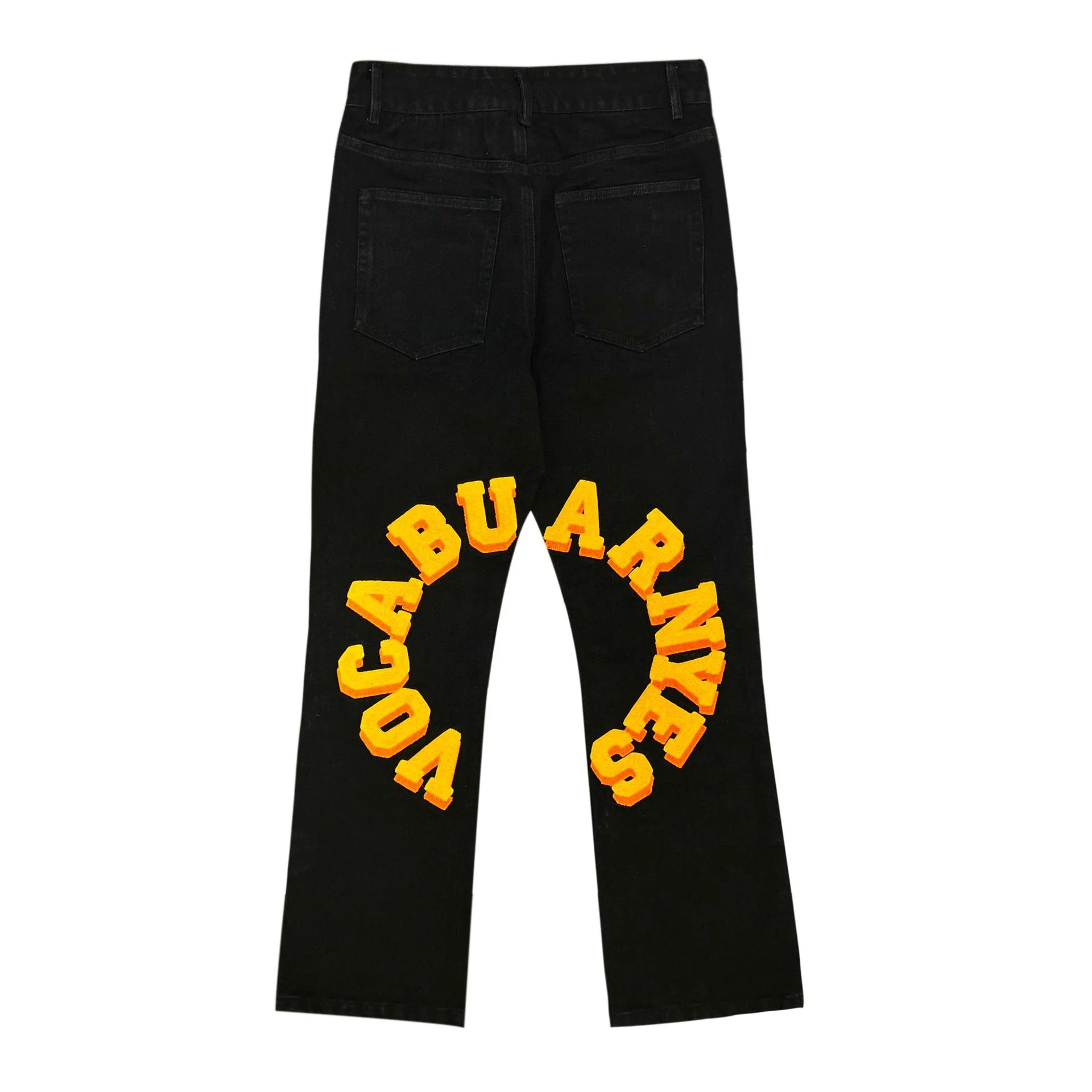 Men's And Women's Towel Embroidered Street Fashion Jeans Trousers - Image 2