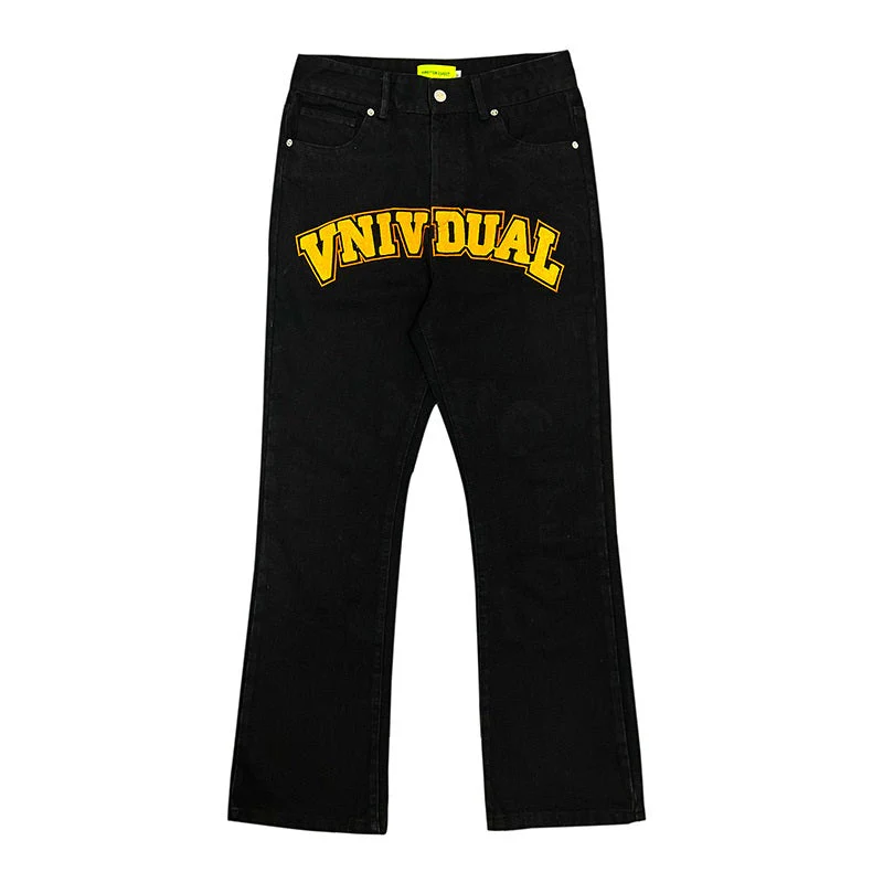 Men's And Women's Towel Embroidered Street Fashion Jeans Trousers - Image 7