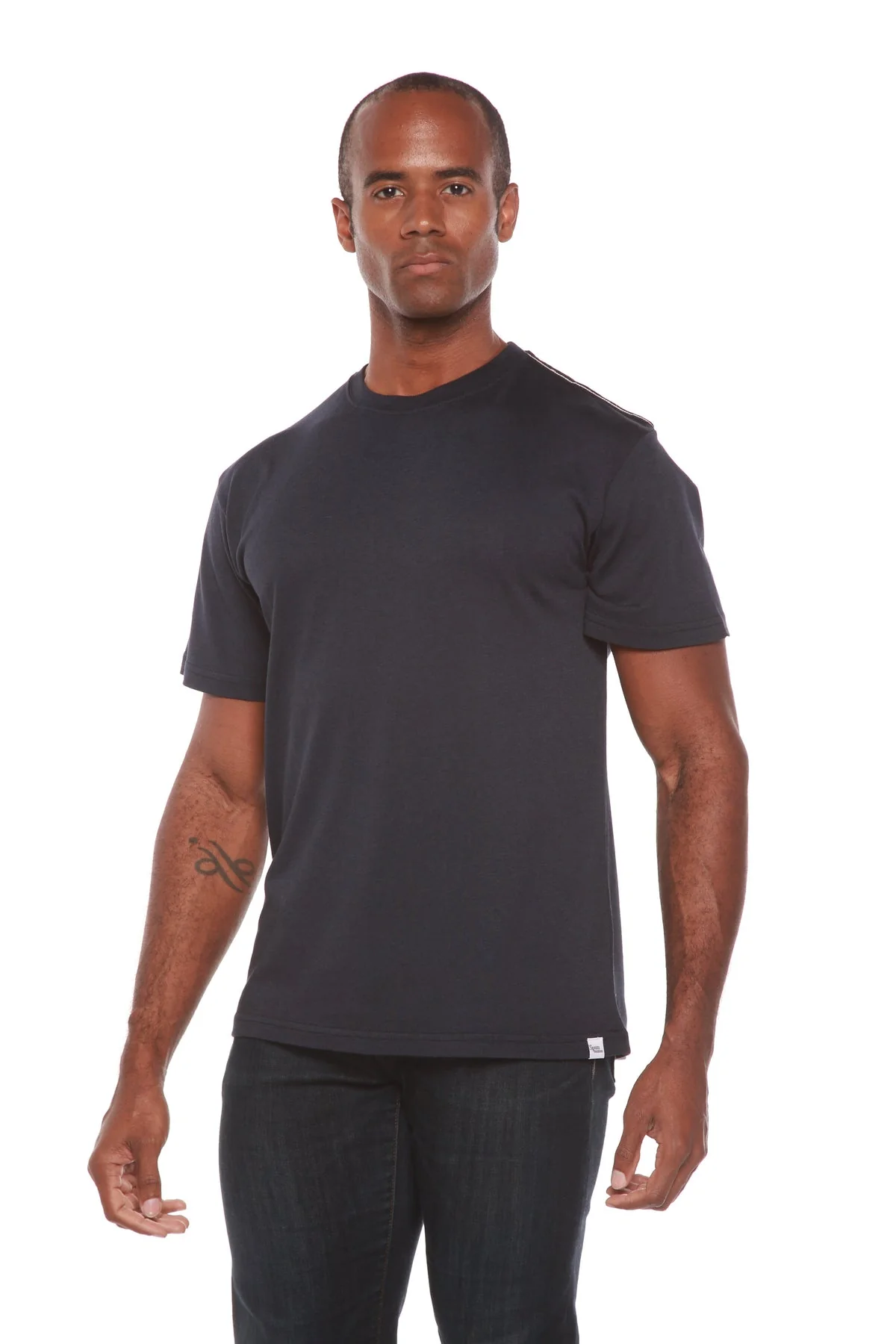 Men's Bamboo Viscose/Organic Cotton Short Sleeve Contrast Stitch T-Shirt - Image 3