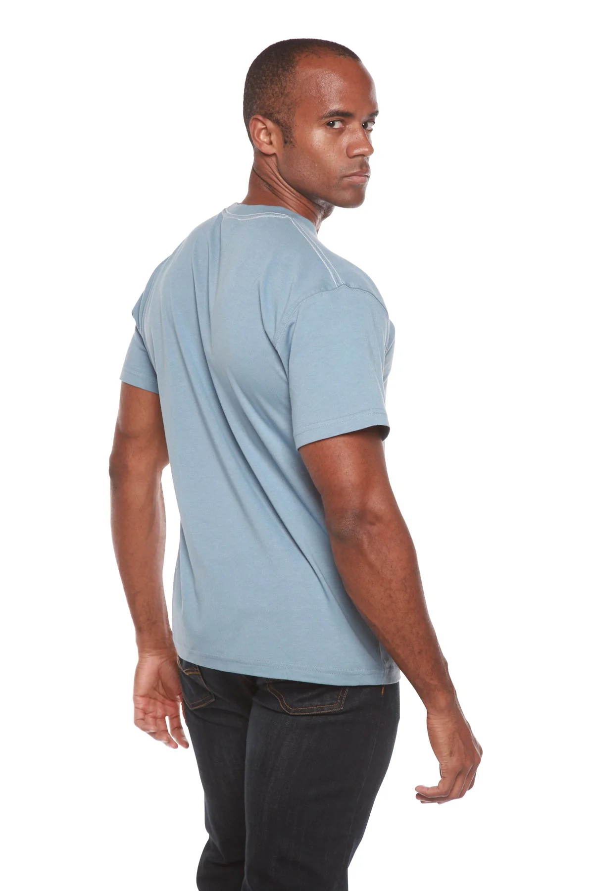 Men's Bamboo Viscose/Organic Cotton Short Sleeve Contrast Stitch T-Shirt - Image 4