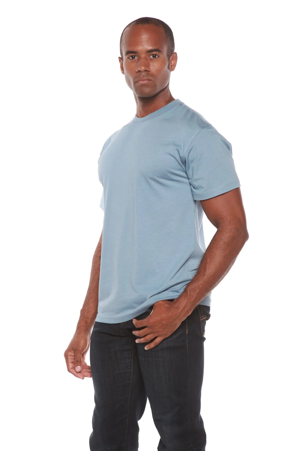 Men's Bamboo Viscose/Organic Cotton Short Sleeve Contrast Stitch T-Shirt - Image 5