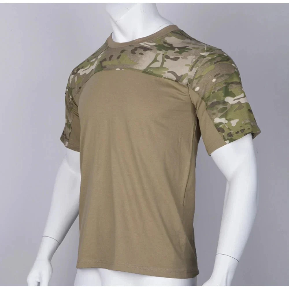 Mens Camouflage Shirts Tees Tactical Combat Shirt Hunting Clothes Tops Workout Clothing Outdoor Breathable Camo T Shirt - Image 15