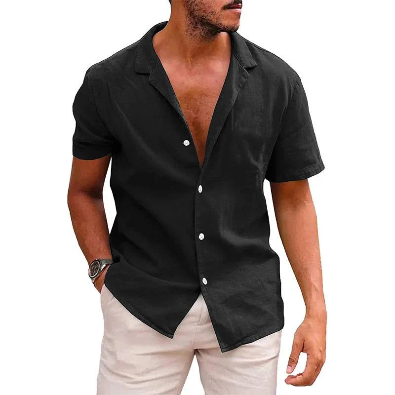 Men's Casual Beach Shirt - Short Sleeve Button Down for Effortless Summer Style - Image 6