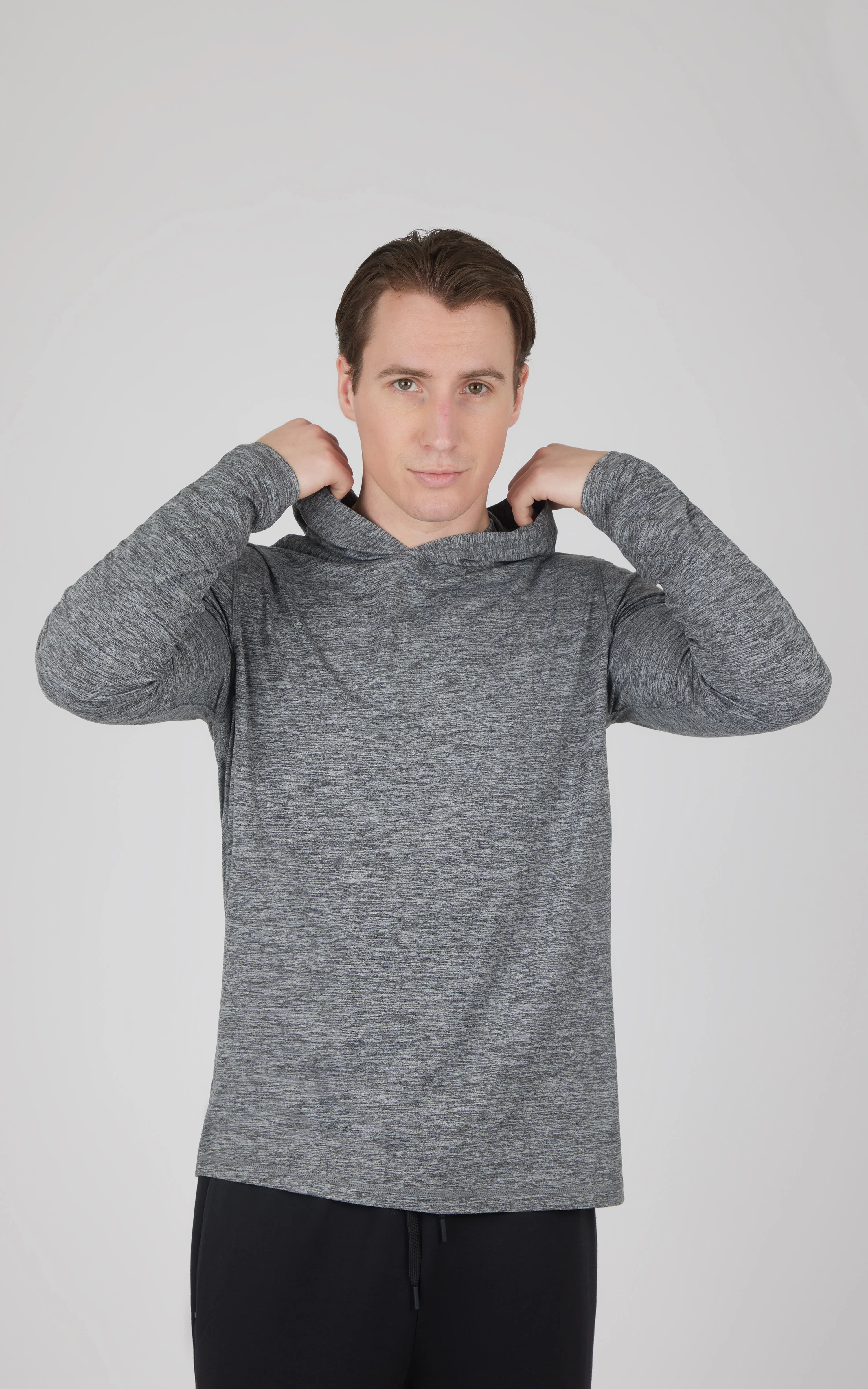 Men's Cationic Long Sleeve Hooded Shirt - Image 9