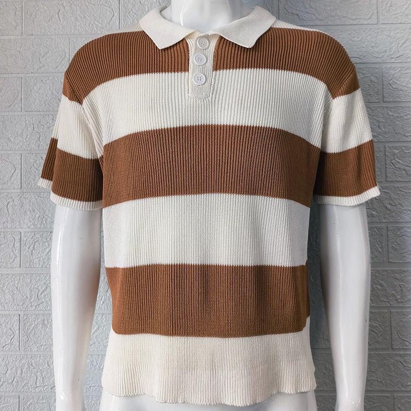 Mens Clothing Summer Fashion Lapel Sweater Short Sleeve Men Clothing Men Wears - Image 4