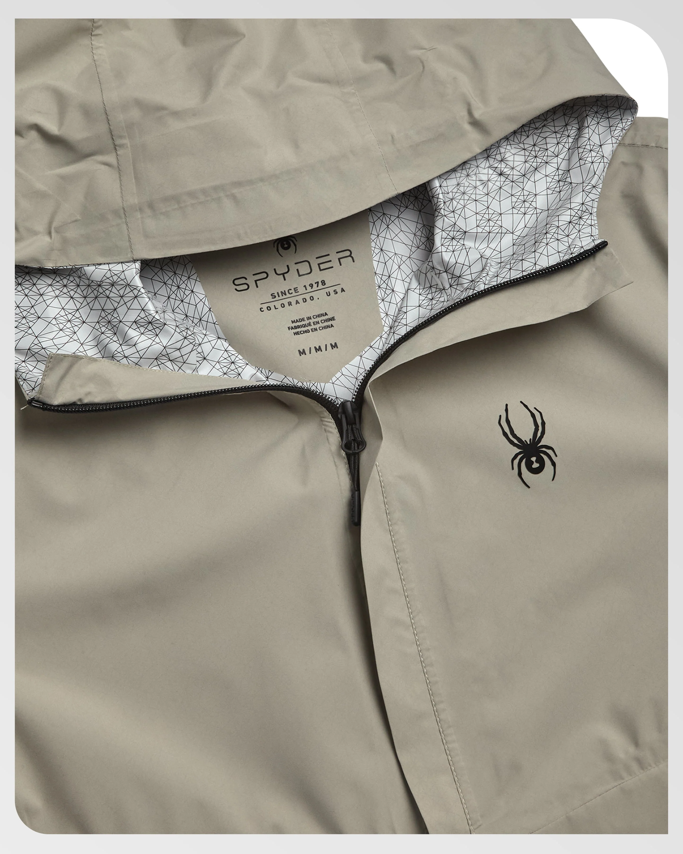 Men's Cloudy Day Rain Jacket - Stone - Image 2