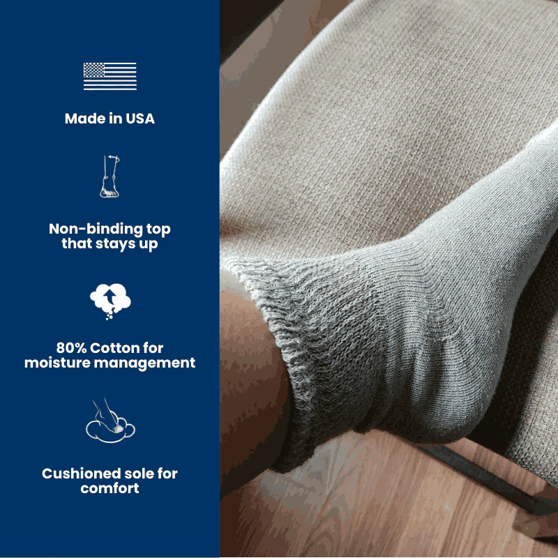 Men's Cotton Diabetic Ankle Socks (6 Pair) - Image 12