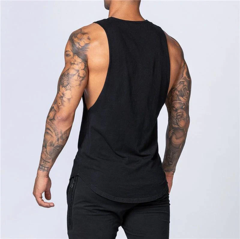 Men's Gym Clothing Summer Fitness Cotton Tank Top Men Jogging Bodybuilding Sleeveless Shirt Breathable O-Neck Casual Muscle Vest - Image 10