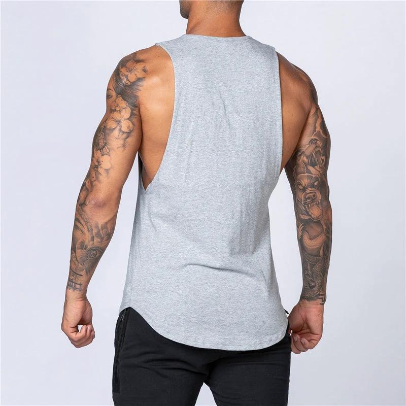 Men's Gym Clothing Summer Fitness Cotton Tank Top Men Jogging Bodybuilding Sleeveless Shirt Breathable O-Neck Casual Muscle Vest - Image 13