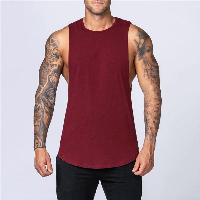 Men's Gym Clothing Summer Fitness Cotton Tank Top Men Jogging Bodybuilding Sleeveless Shirt Breathable O-Neck Casual Muscle Vest - Image 17