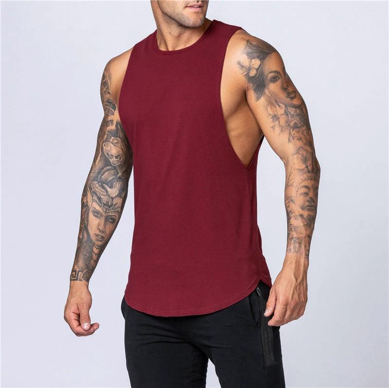 Men's Gym Clothing Summer Fitness Cotton Tank Top Men Jogging Bodybuilding Sleeveless Shirt Breathable O-Neck Casual Muscle Vest - Image 18