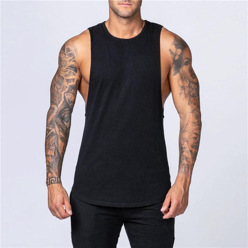 Men's Gym Clothing Summer Fitness Cotton Tank Top Men Jogging Bodybuilding Sleeveless Shirt Breathable O-Neck Casual Muscle Vest - Image 8