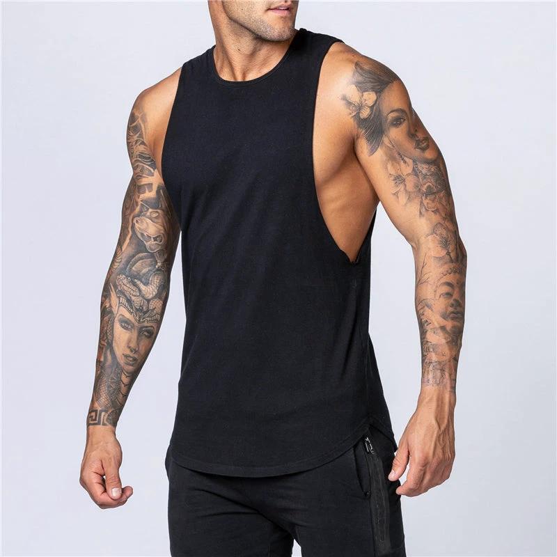 Men's Gym Clothing Summer Fitness Cotton Tank Top Men Jogging Bodybuilding Sleeveless Shirt Breathable O-Neck Casual Muscle Vest - Image 9
