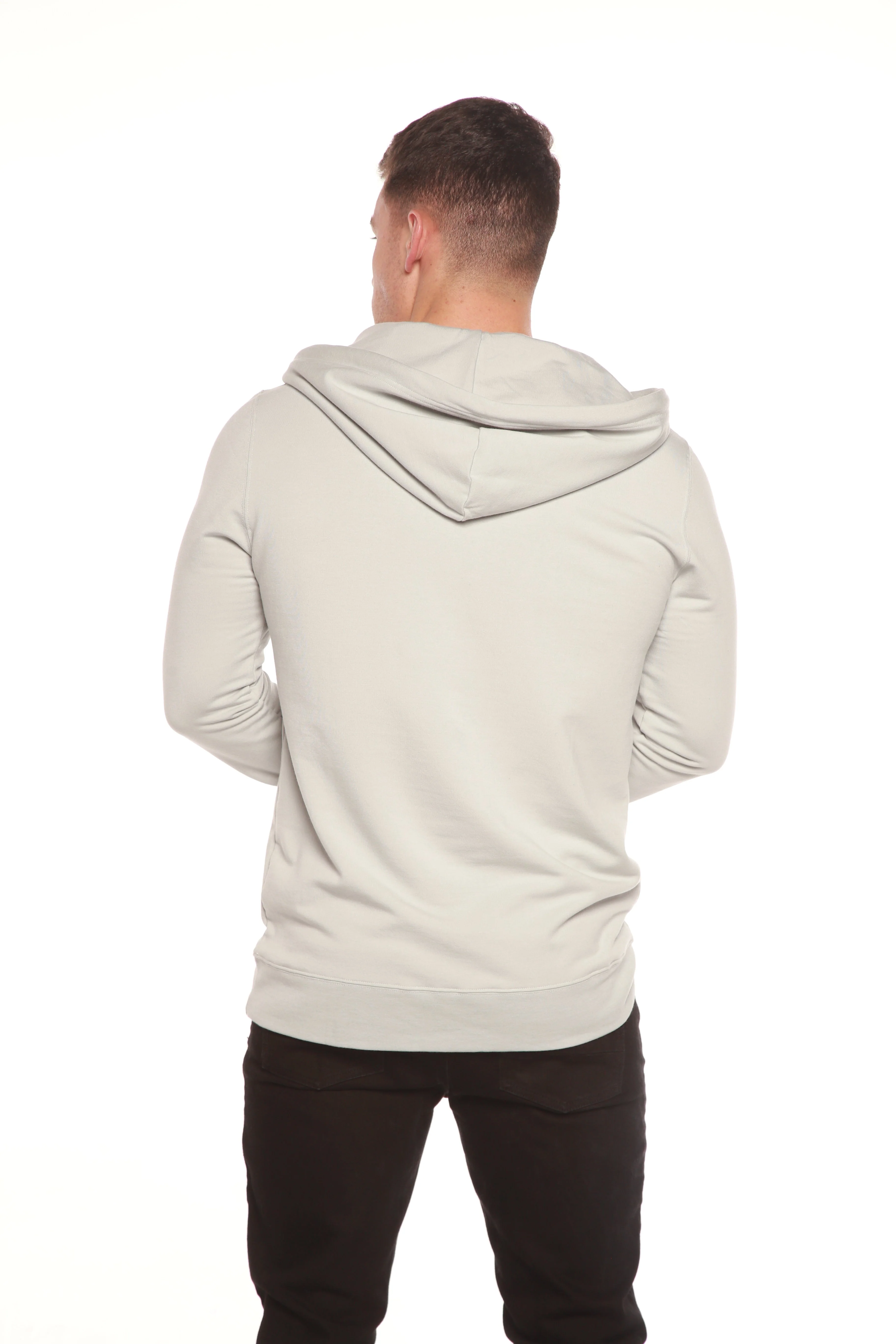 Men's Henley Style Bamboo Viscose Fleece Hoodie - Image 9