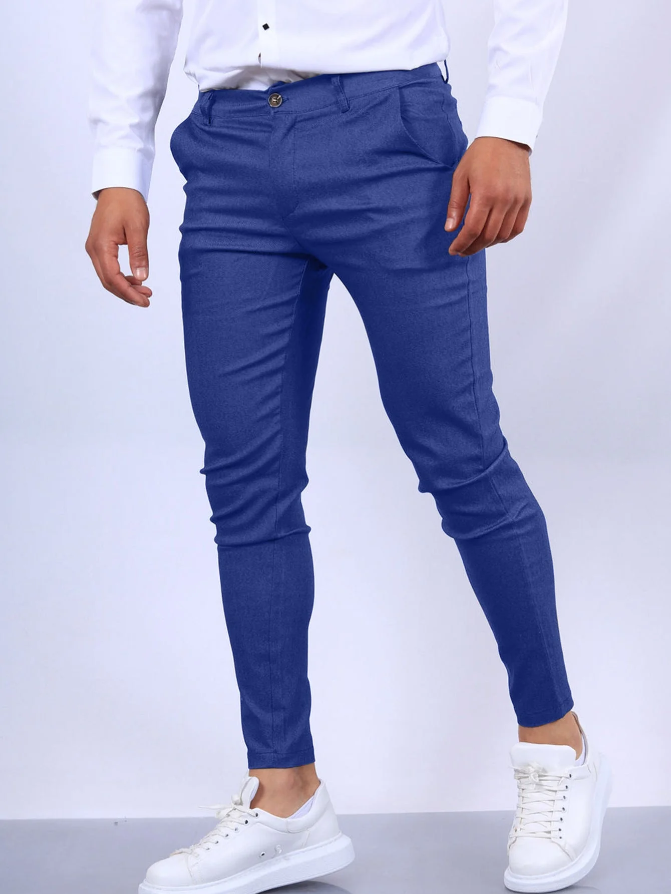 👔 Men's Slim Fit Button Trousers – Versatile Office & Casual Wear - Image 6