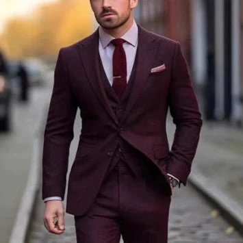 Mens Slim-Fit Light Luxury Suit - Image 5