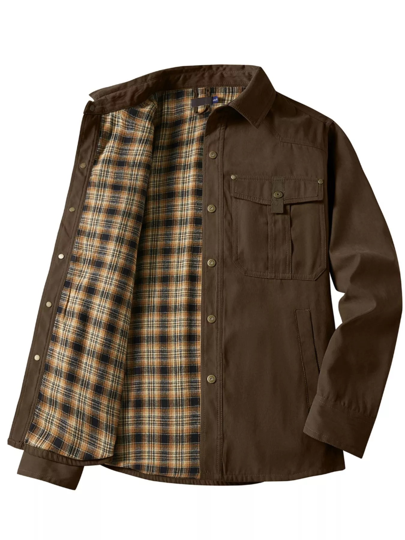 Men's Snap Down Long Sleeve Jacket - Image 10