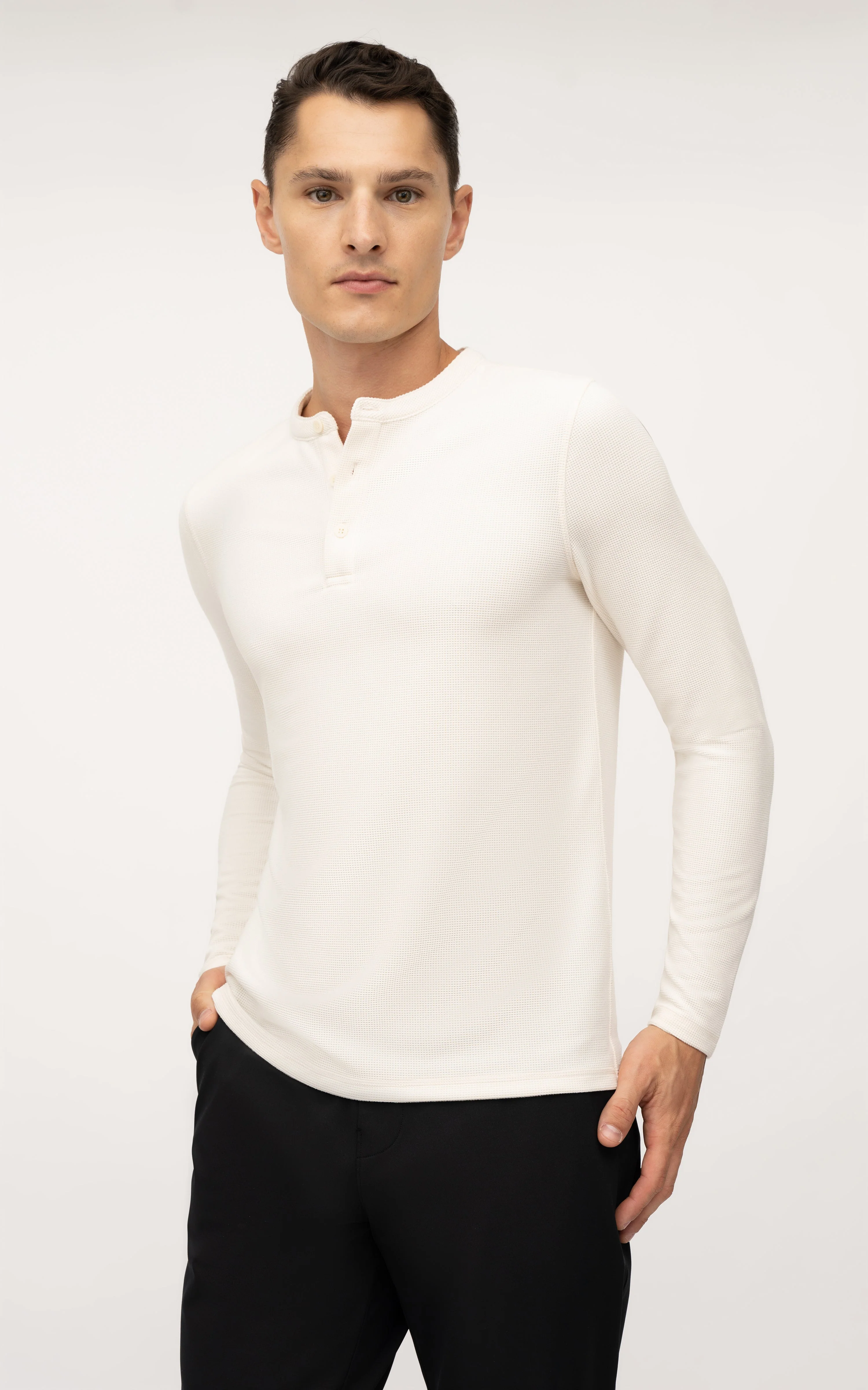 Mens Supreme Airtech Long Sleeve Henley Shirt - Image 2