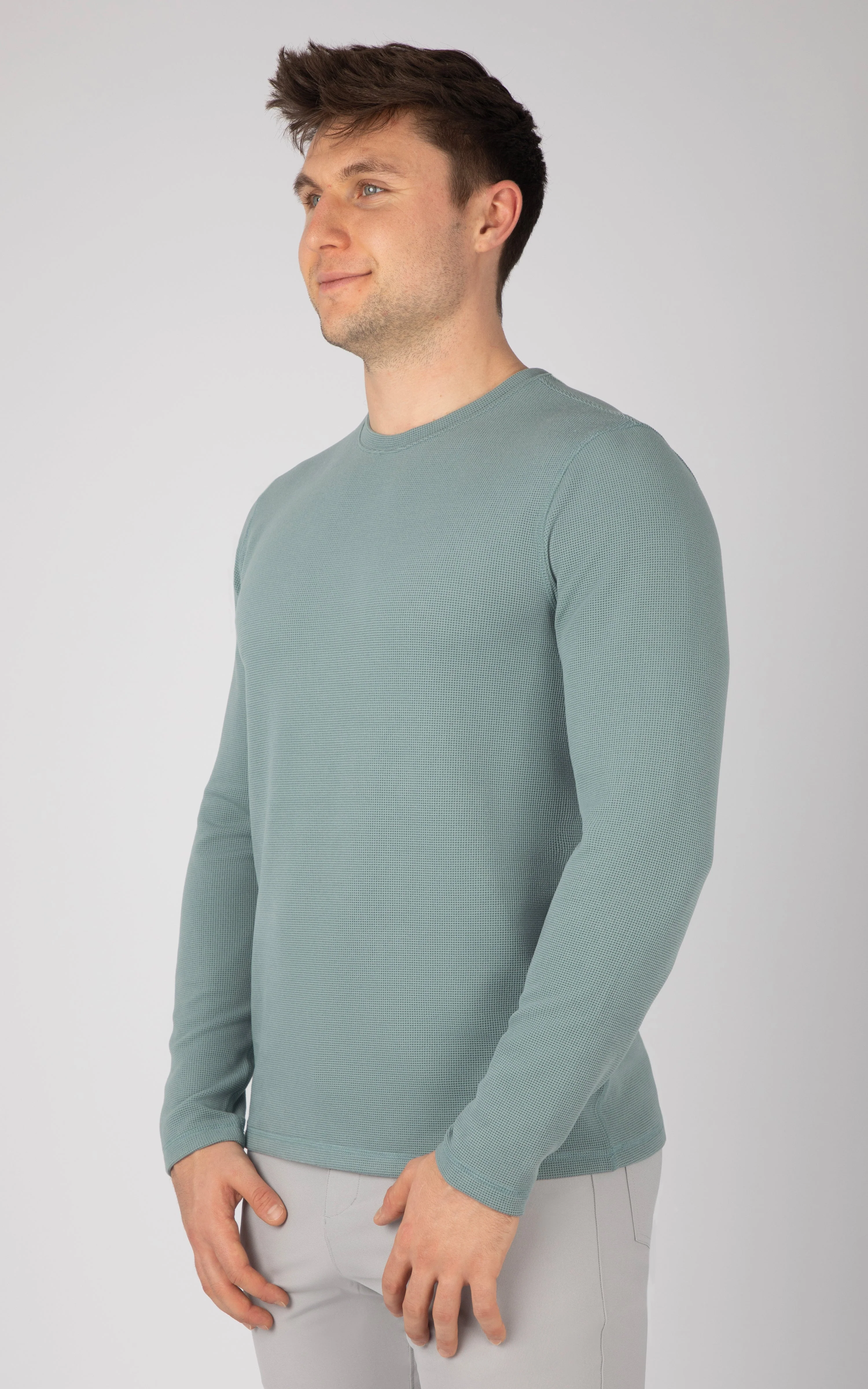 Mens Supreme Hyperlite Waffle Long Sleeve Crew Neck Shirt - Image 16