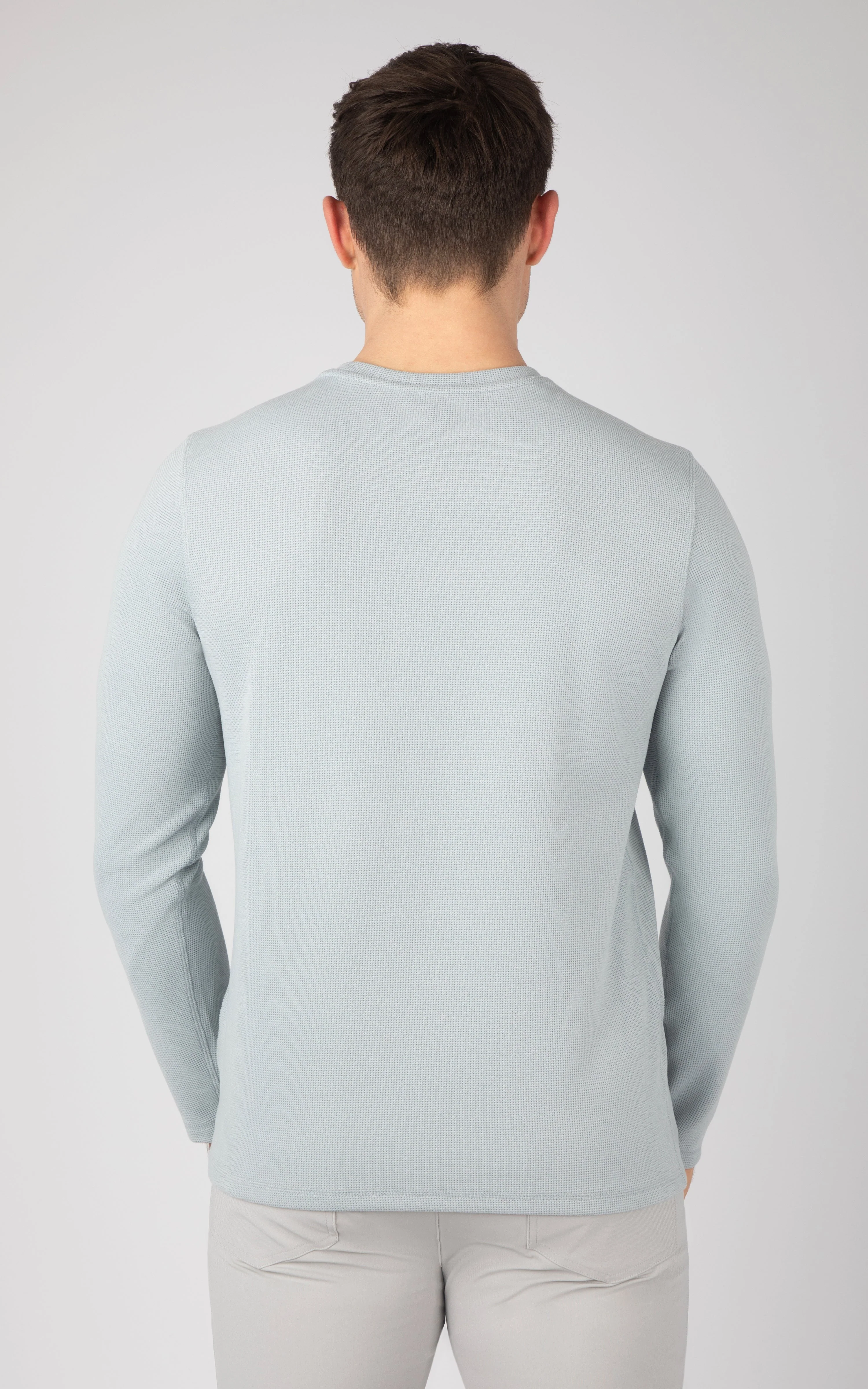 Mens Supreme Hyperlite Waffle Long Sleeve Crew Neck Shirt - Image 9