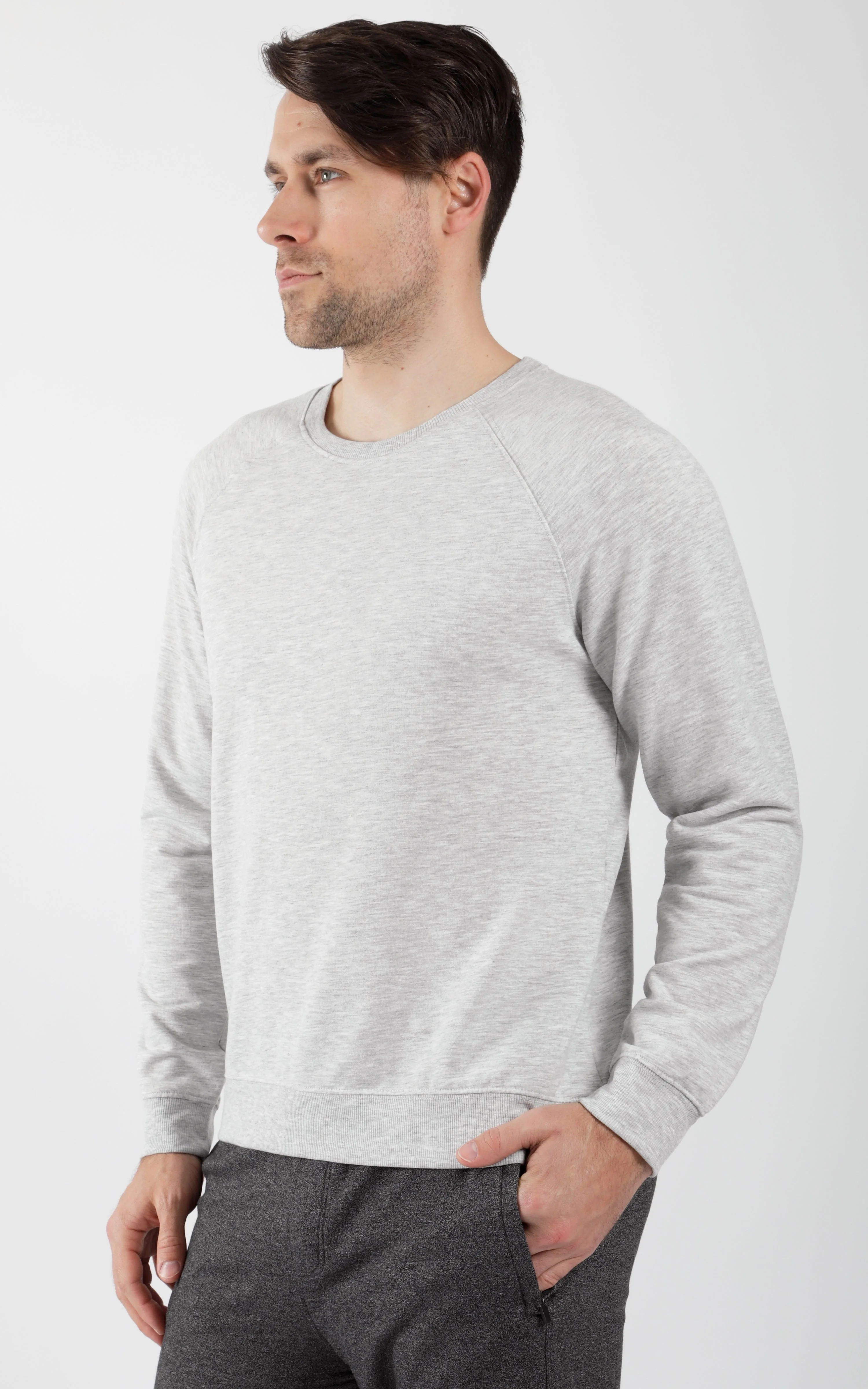 Men's Terry Brushed Long Sleeve Top - Image 9
