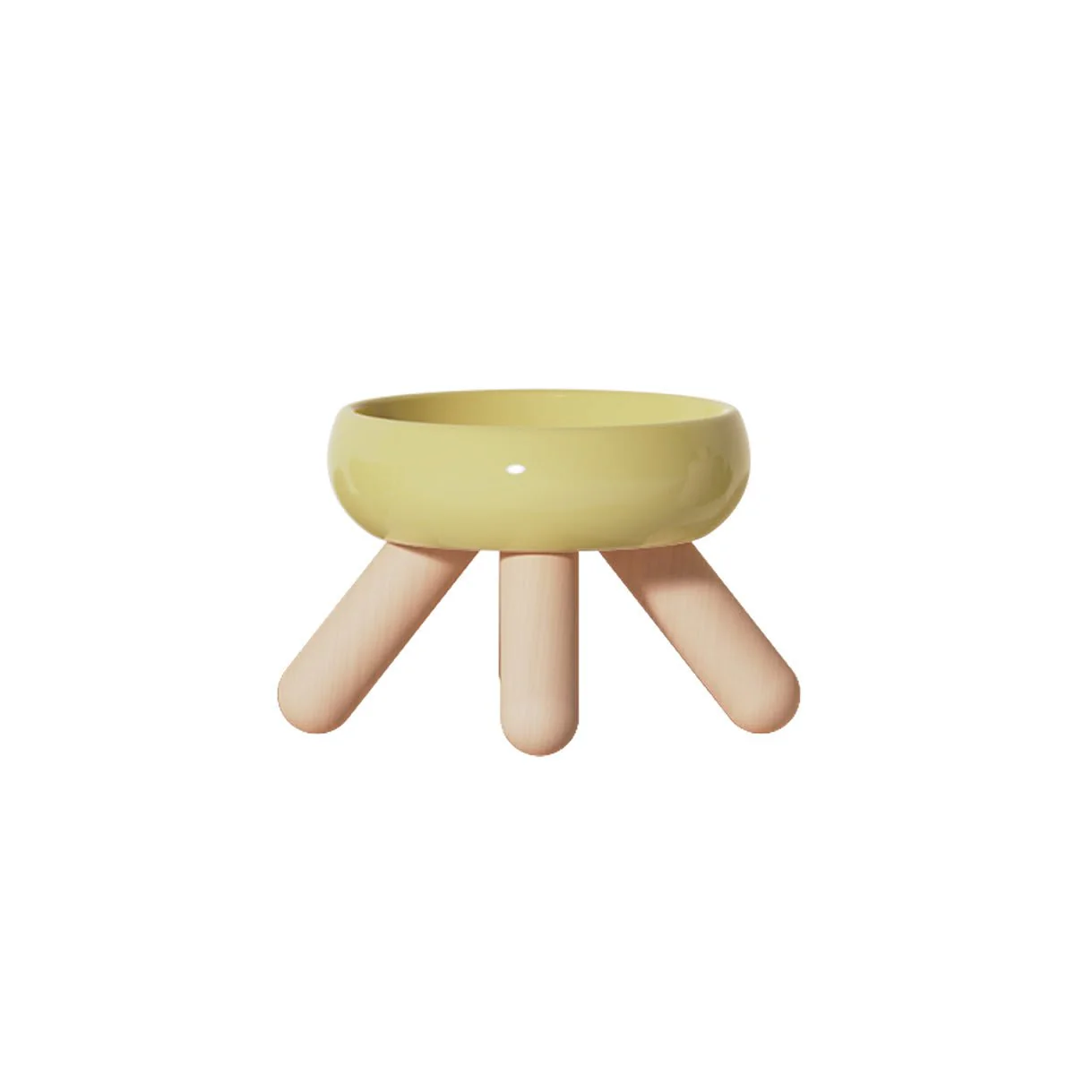 Meoof Gulu Elevated Ceramic Pet Food Bowl with Wooden Stand - Image 34