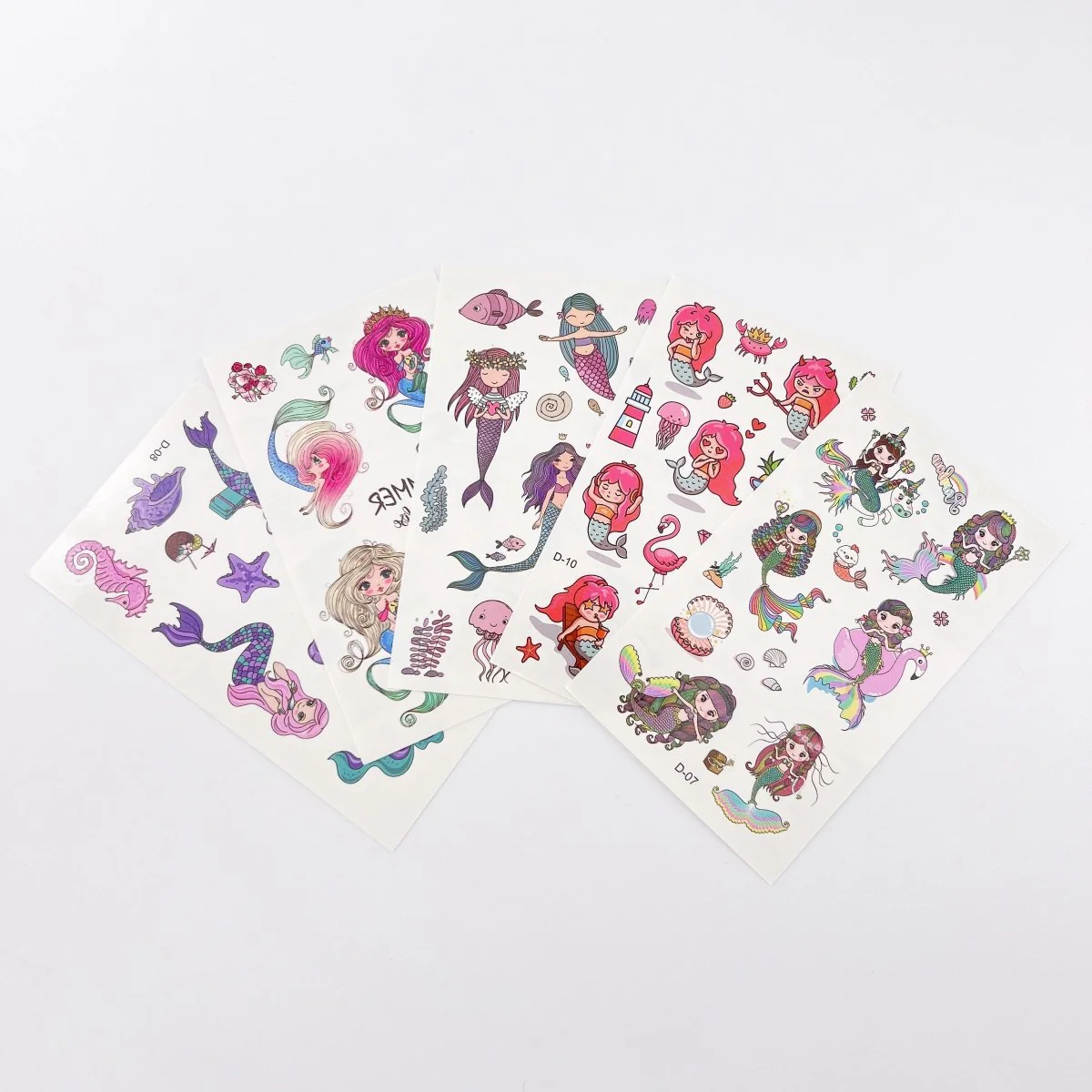 Mermaid Tattoos for Kids – 10 Sheets Party Favor Body Stickers - Image 3