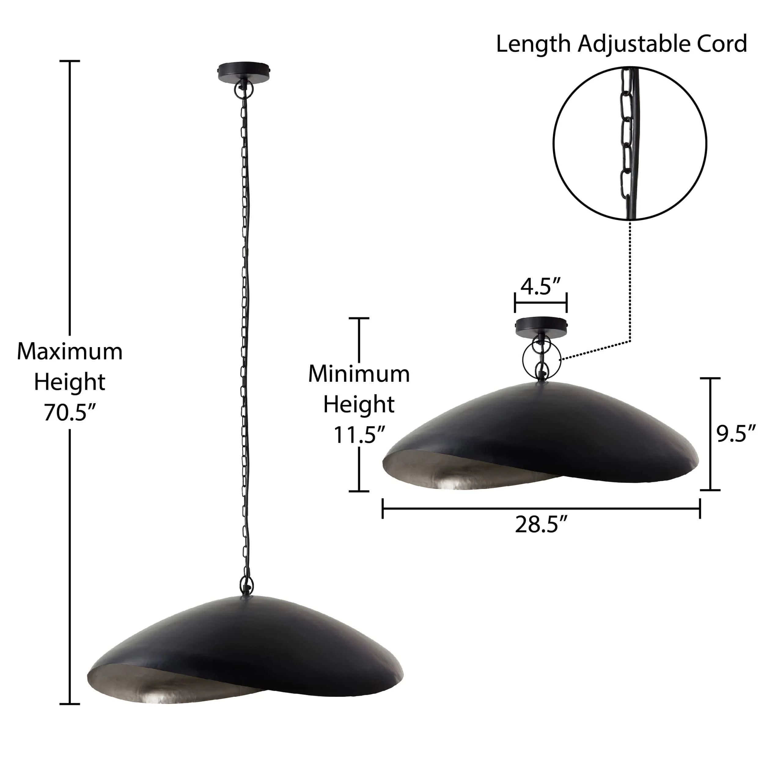 River of Goods Metal Hanging Lamp - Image 5