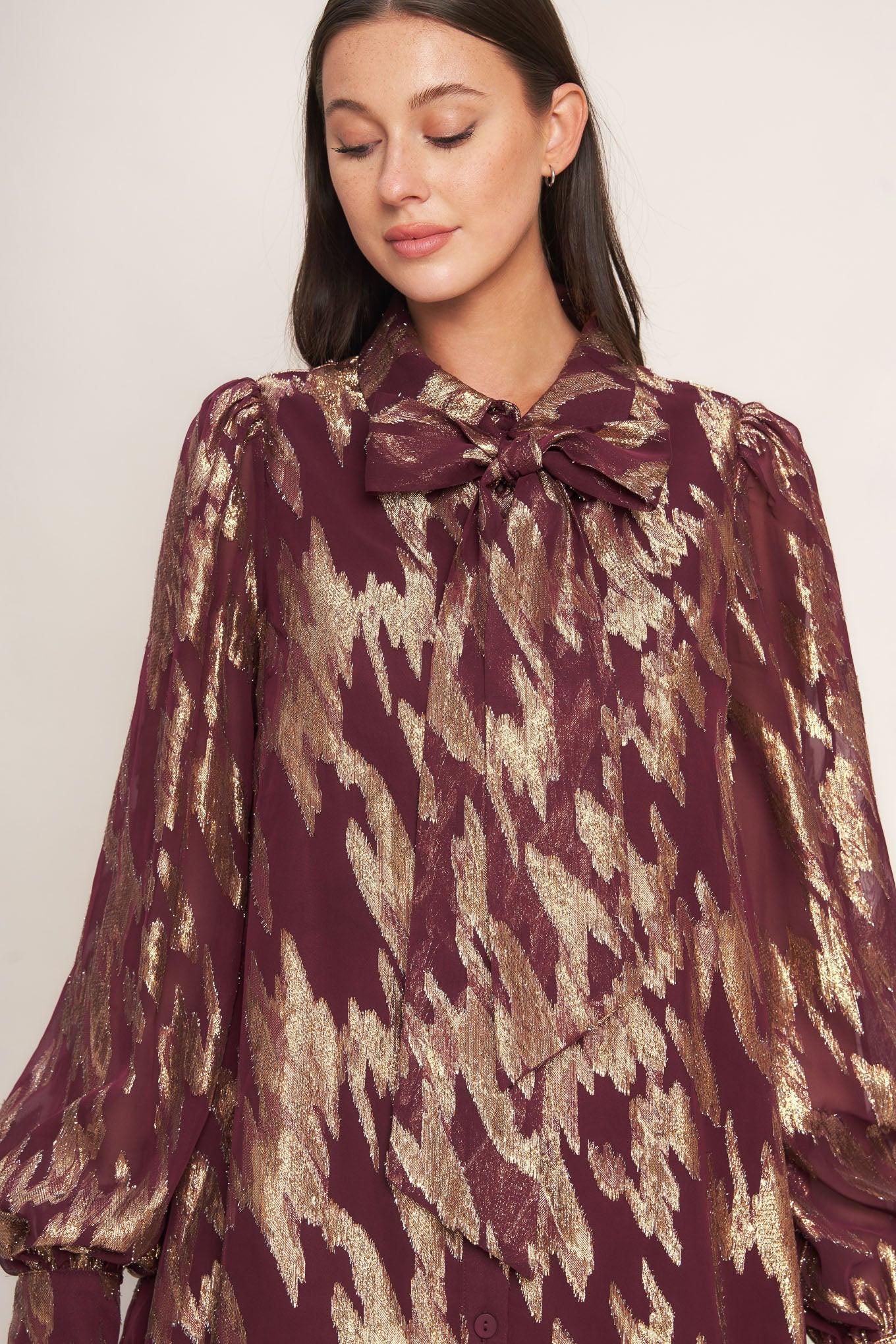 Metallic Muse Woven Mini Dress - Image 7