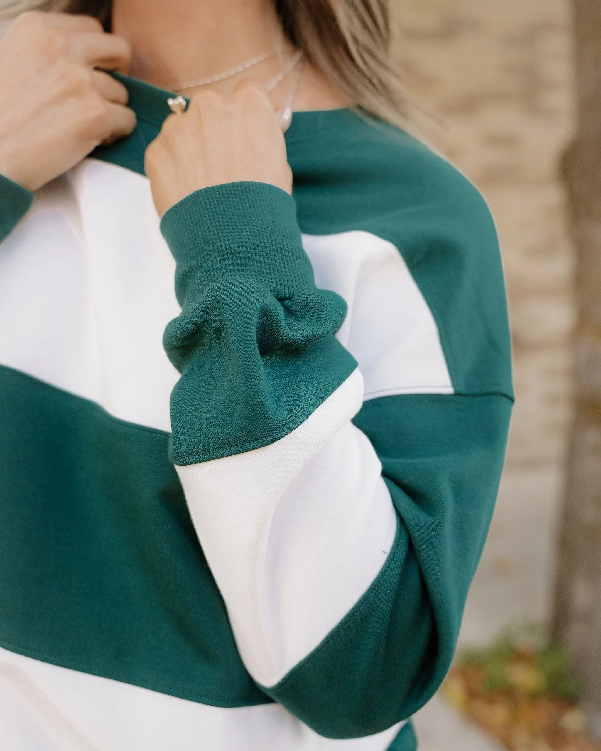 Mia Drop Shoulder Baggy Top - Evergreen - Image 6