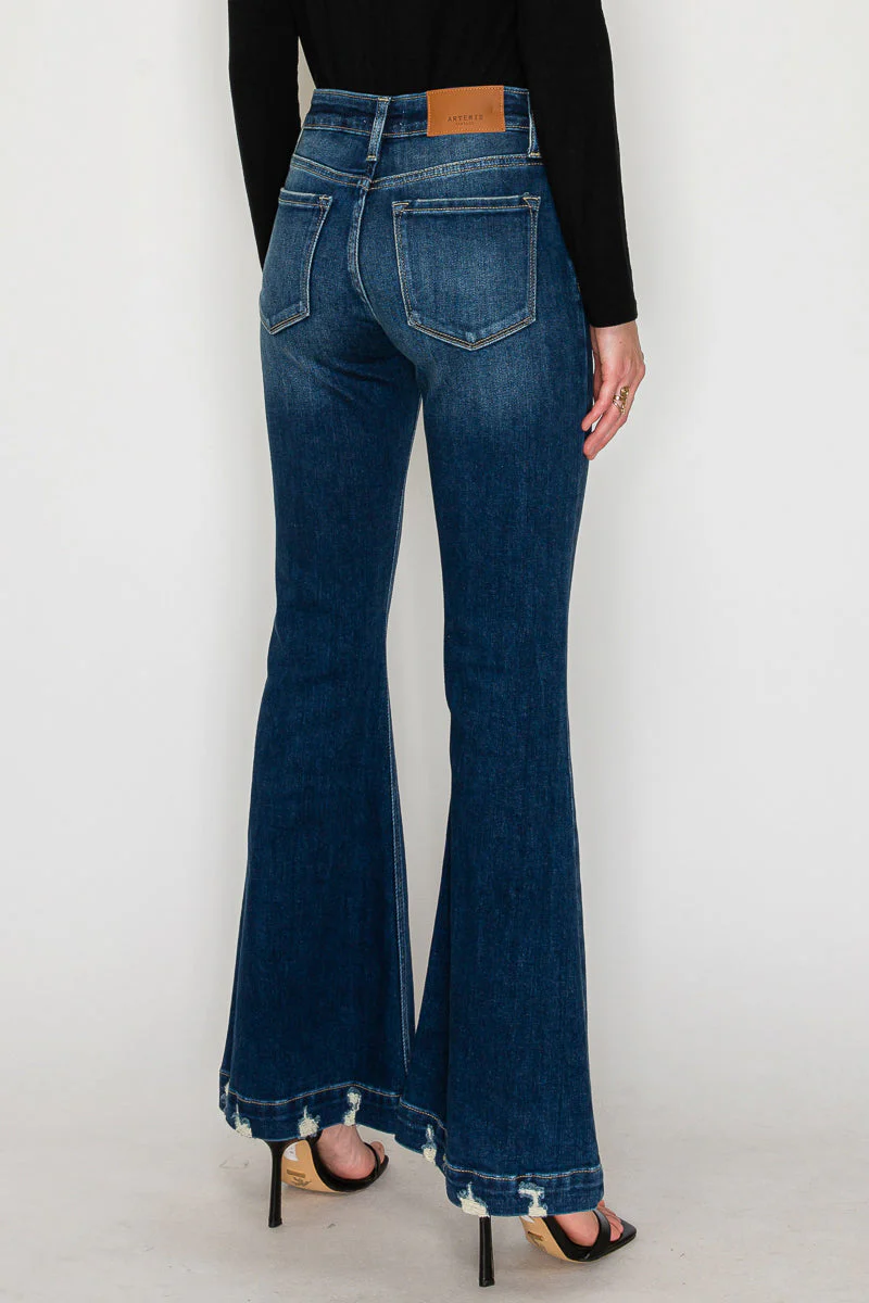Mia Mid Rise Super Flare Jeans - Image 5