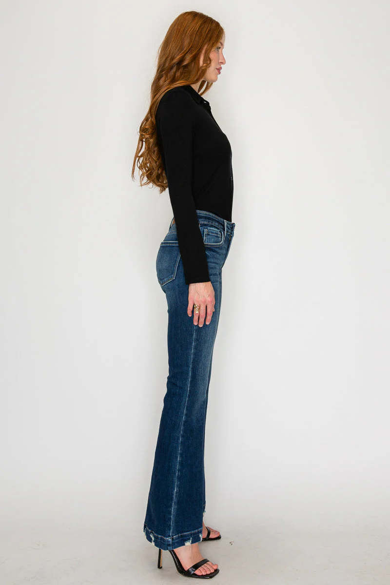Mia Mid Rise Super Flare Jeans - Image 7