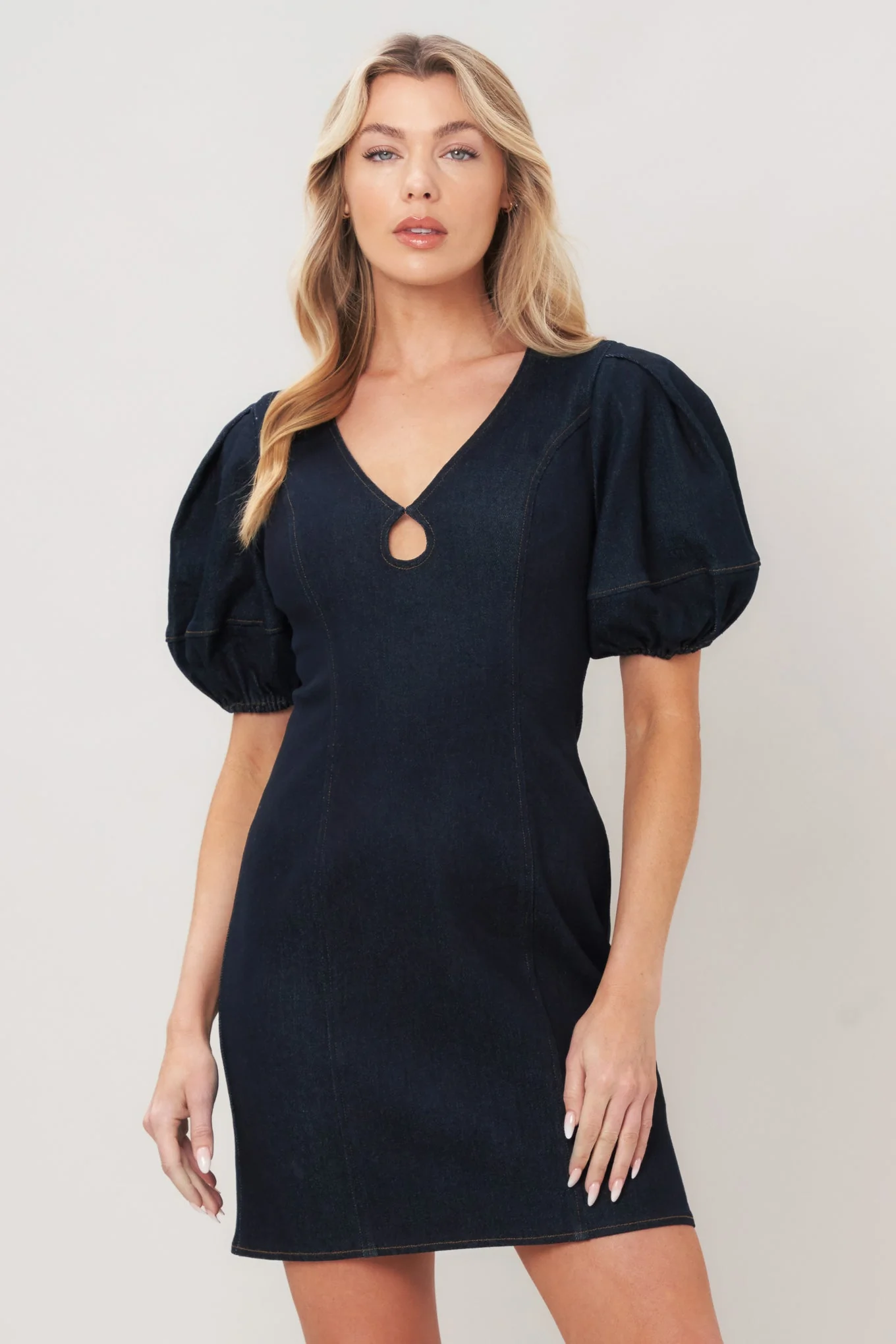 Midnight Femme Woven Mini Dress - Image 5