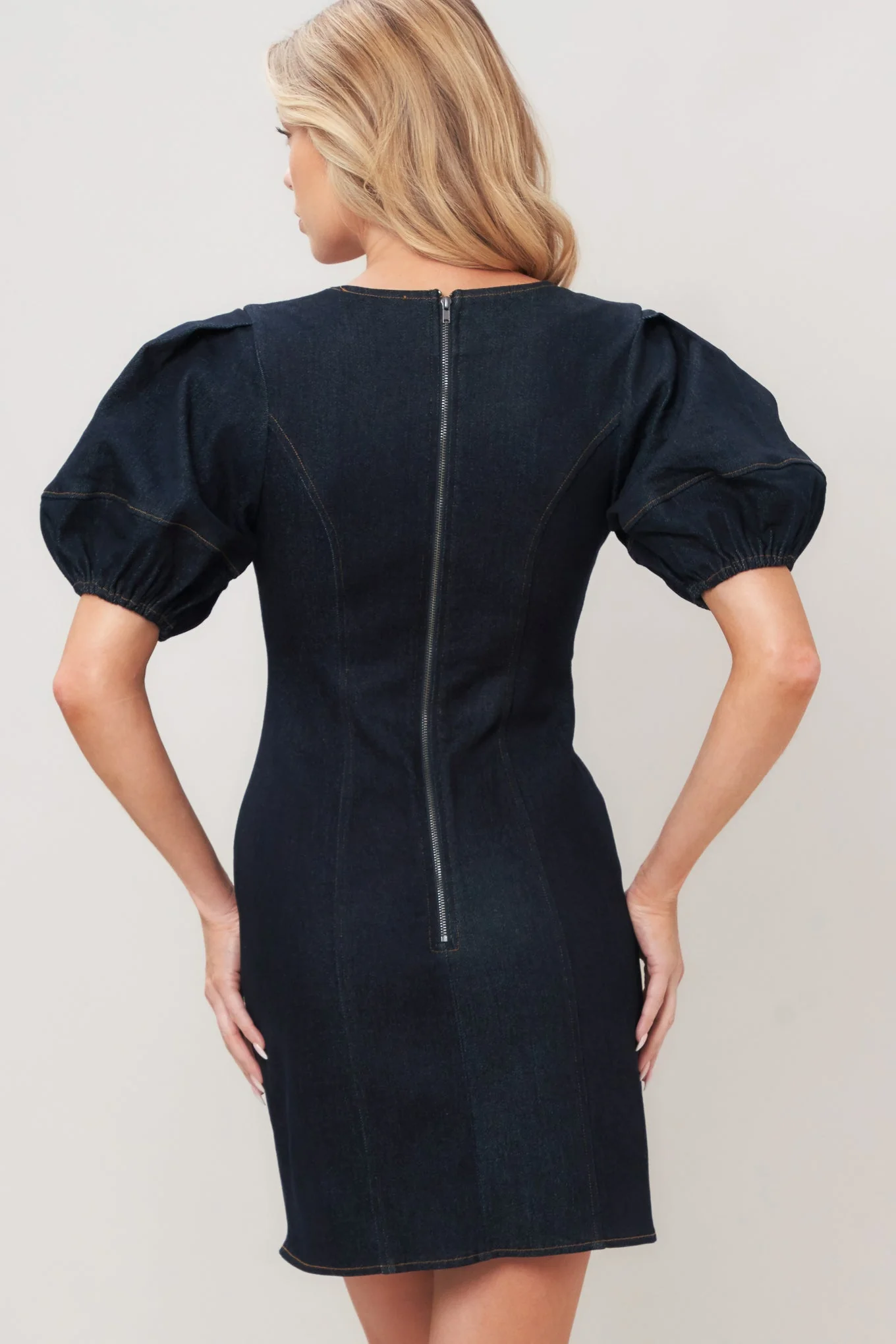 Midnight Femme Woven Mini Dress - Image 6