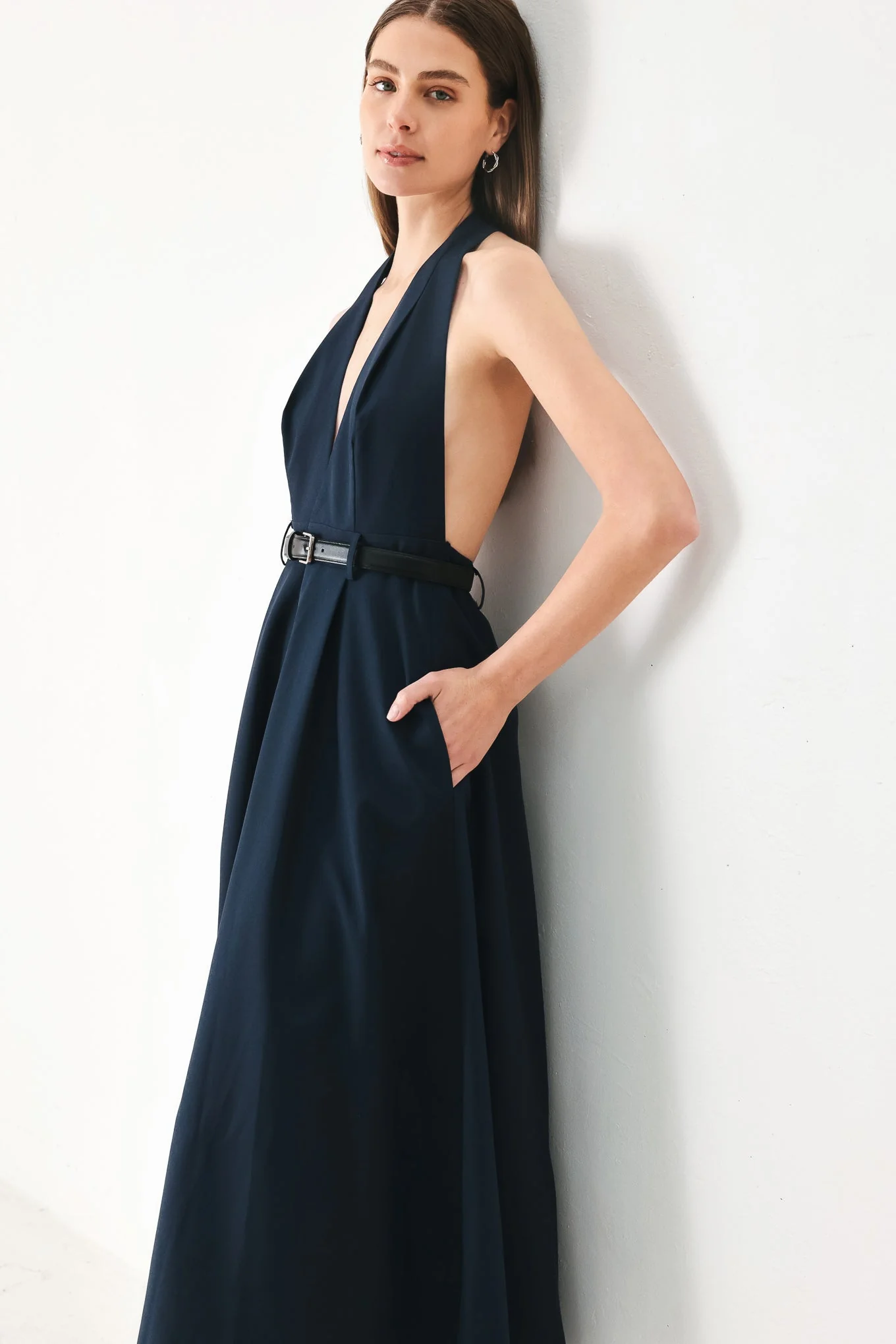 Midnight Form Woven Midi Dress - Image 6