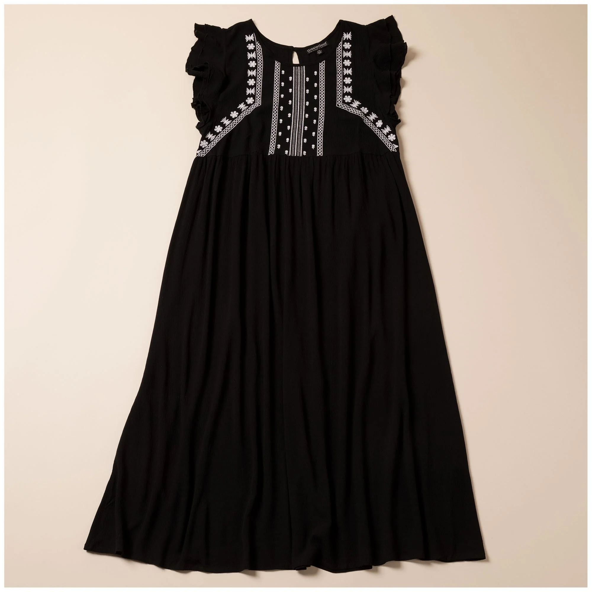 Midnight Garden Embroidered Long Dress - Image 7