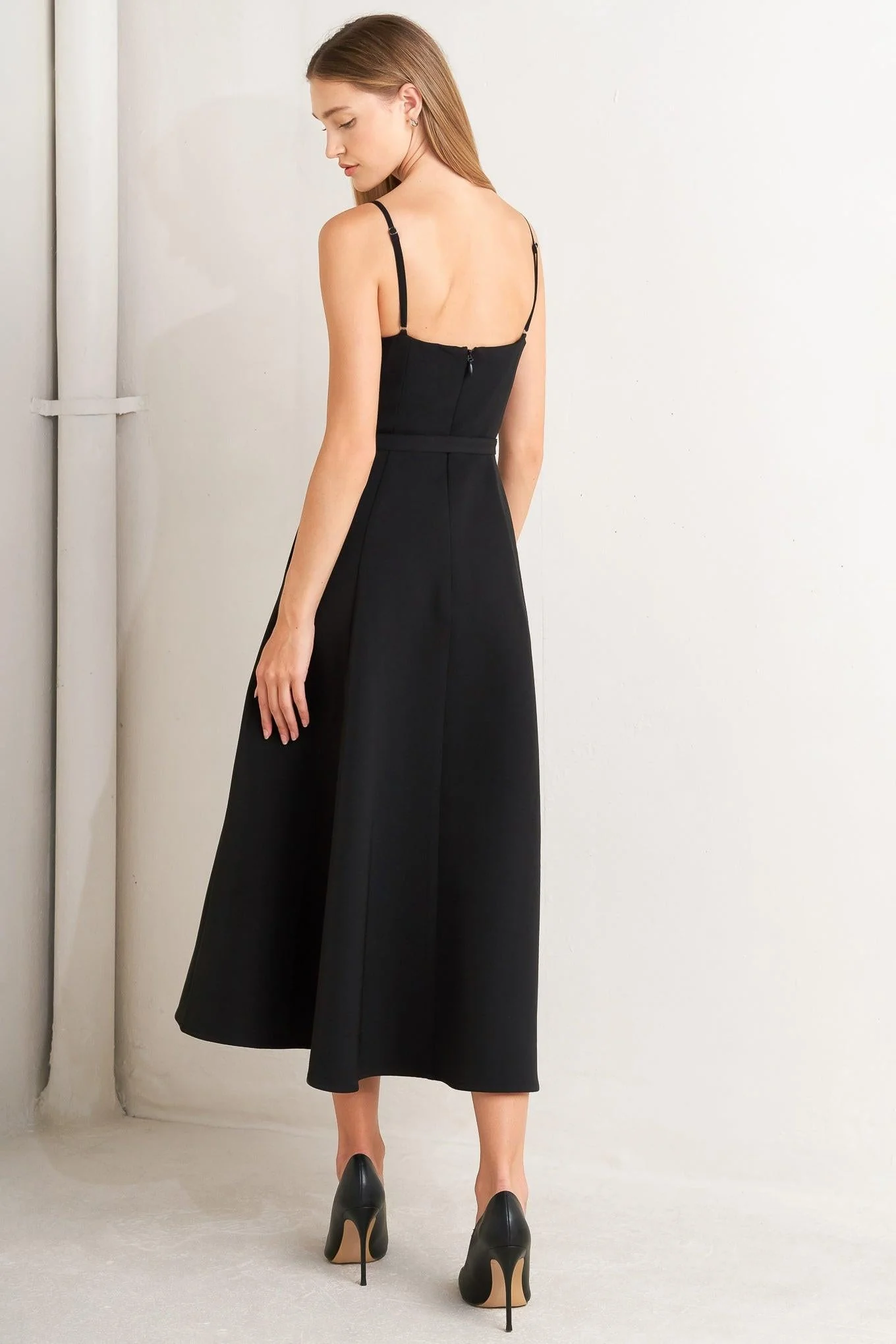 Midnight Tux Woven Midi Dress - Image 5