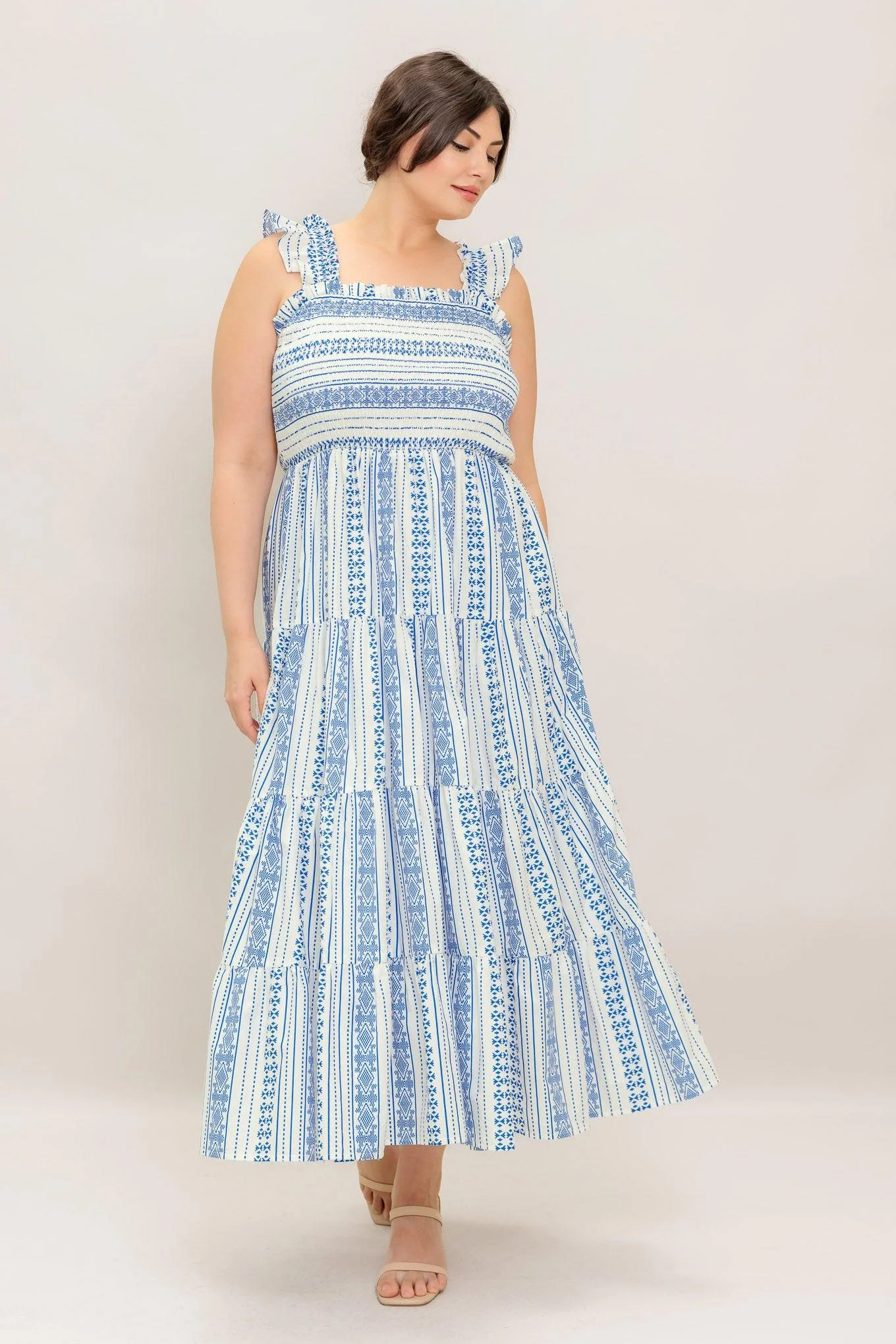 Midsummer Petals Woven Midi Dress - Image 7