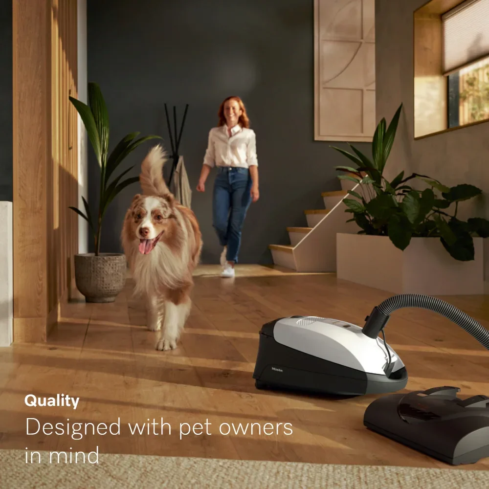Miele Classic C1 Cat & Dog Pet Canister Vacuum Cleaner in Stainless Steel White - Image 9