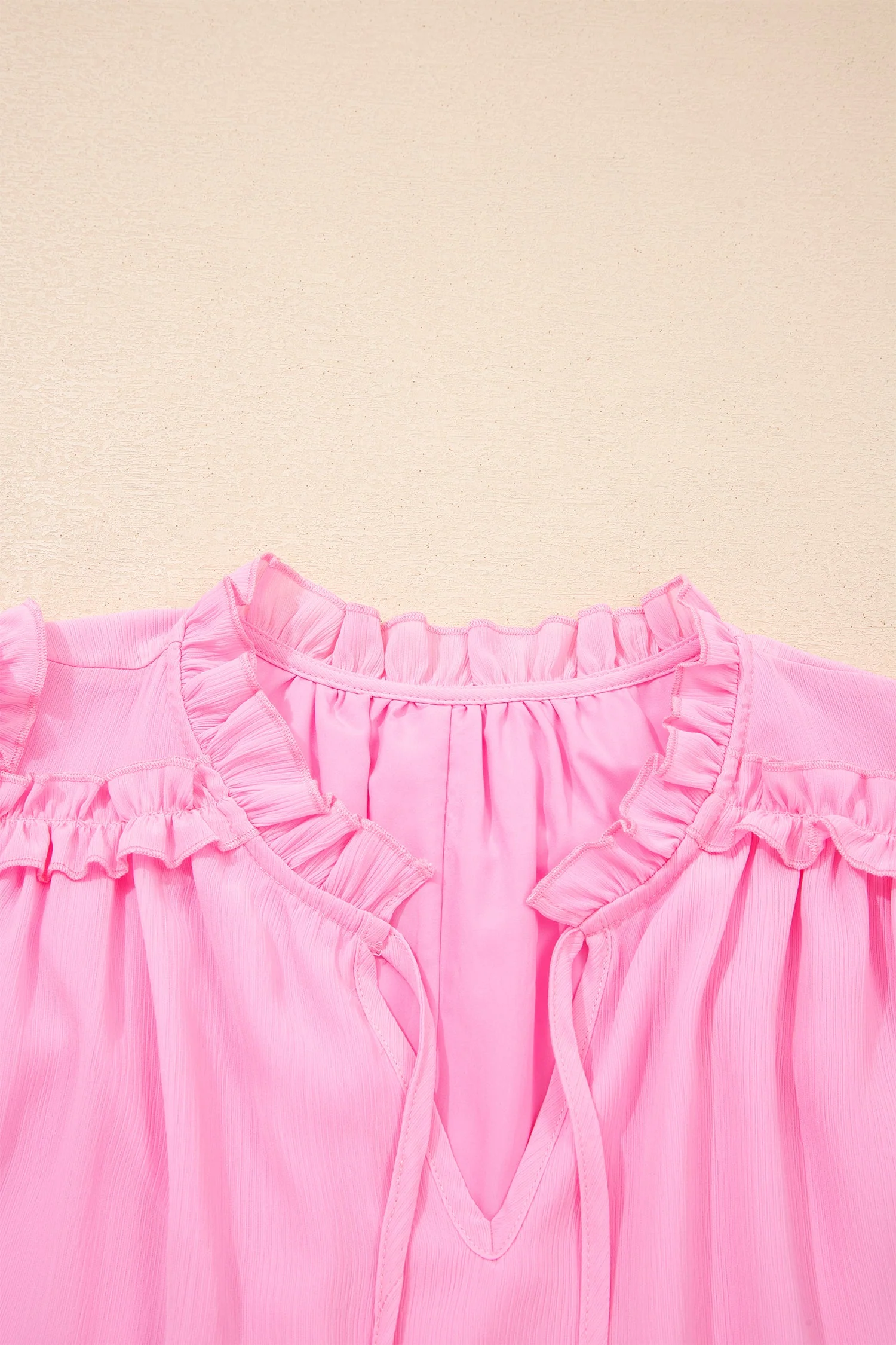 Threaded Pear Milena Ruffle Short Sleeve Plus Blouse - Image 15