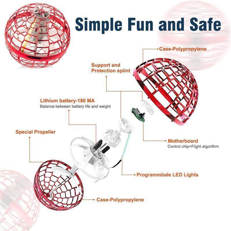 Mini Flying Spinner Ball – Safe Rechargeable Drone Gift for Kids - Image 14