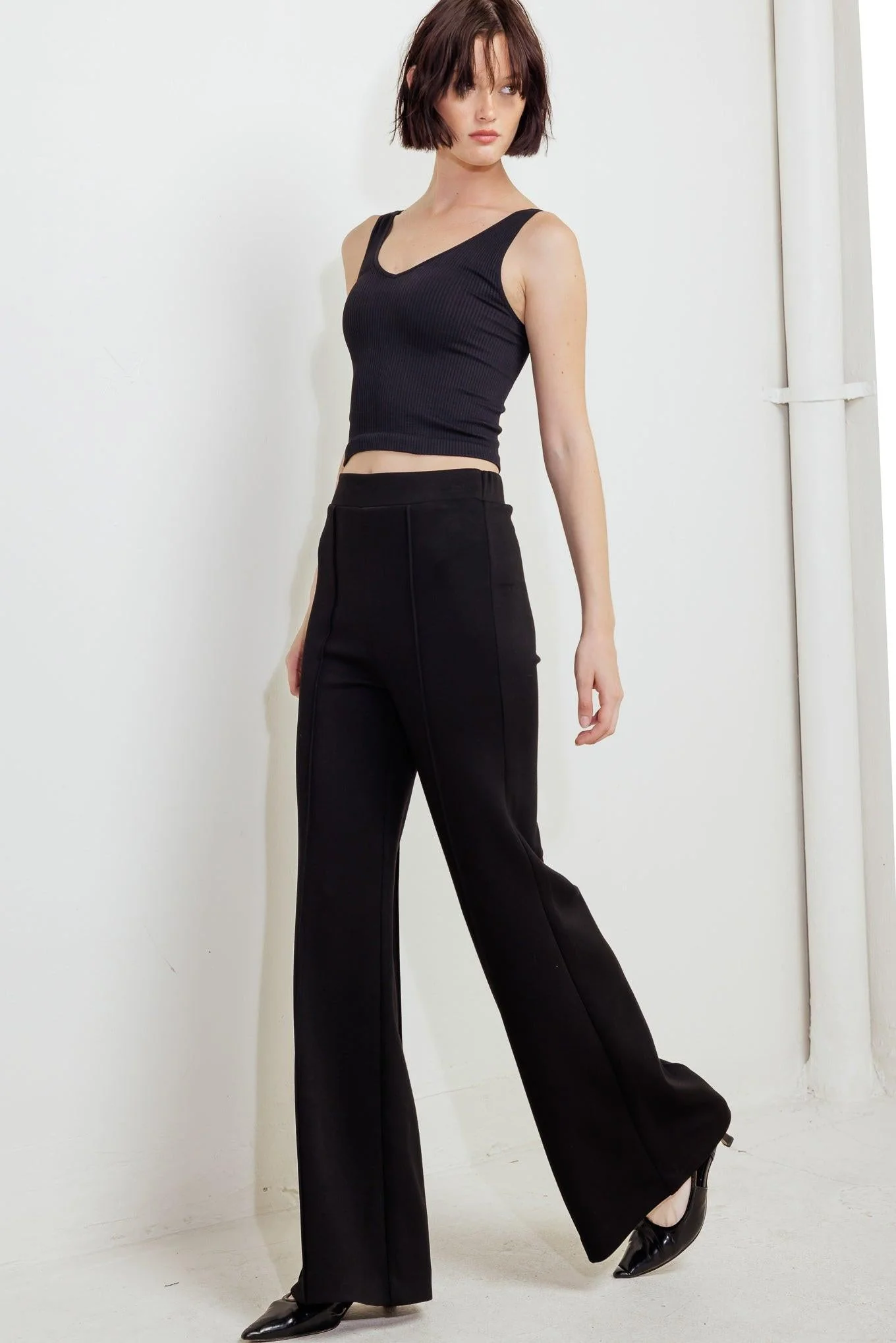 Modern Flow Black Woven Pants - Image 4