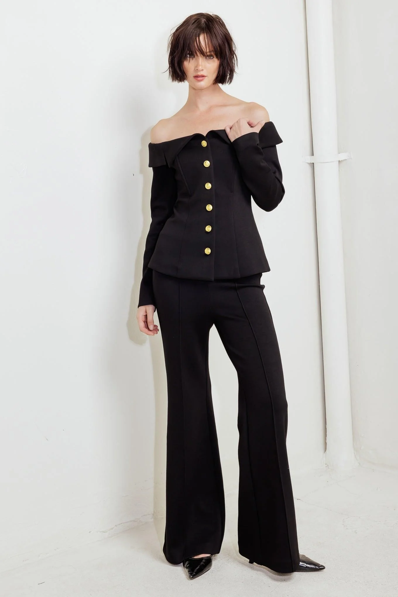 Modern Flow Black Woven Pants - Image 6