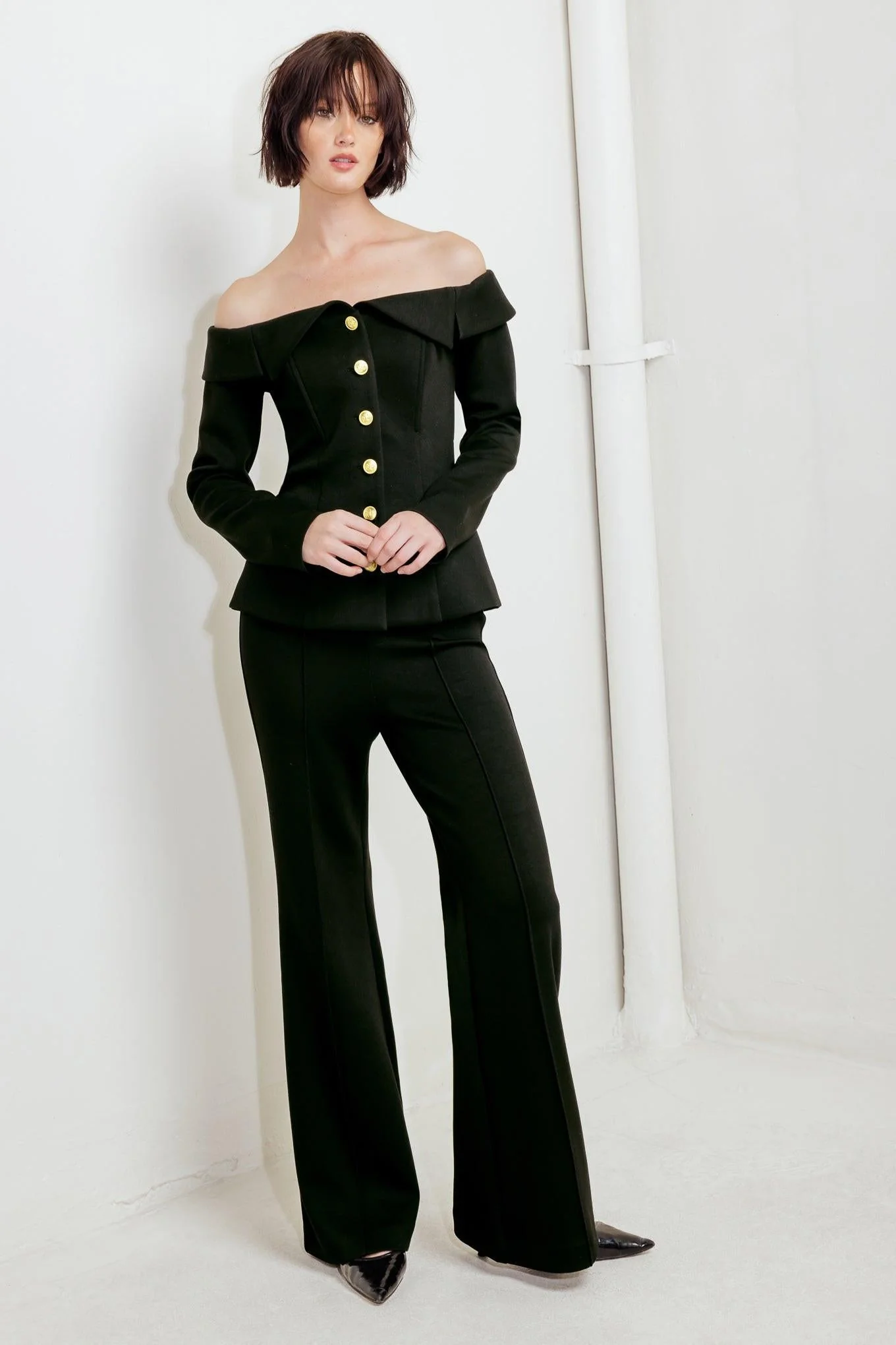 Modern Flow Black Woven Top - Image 7