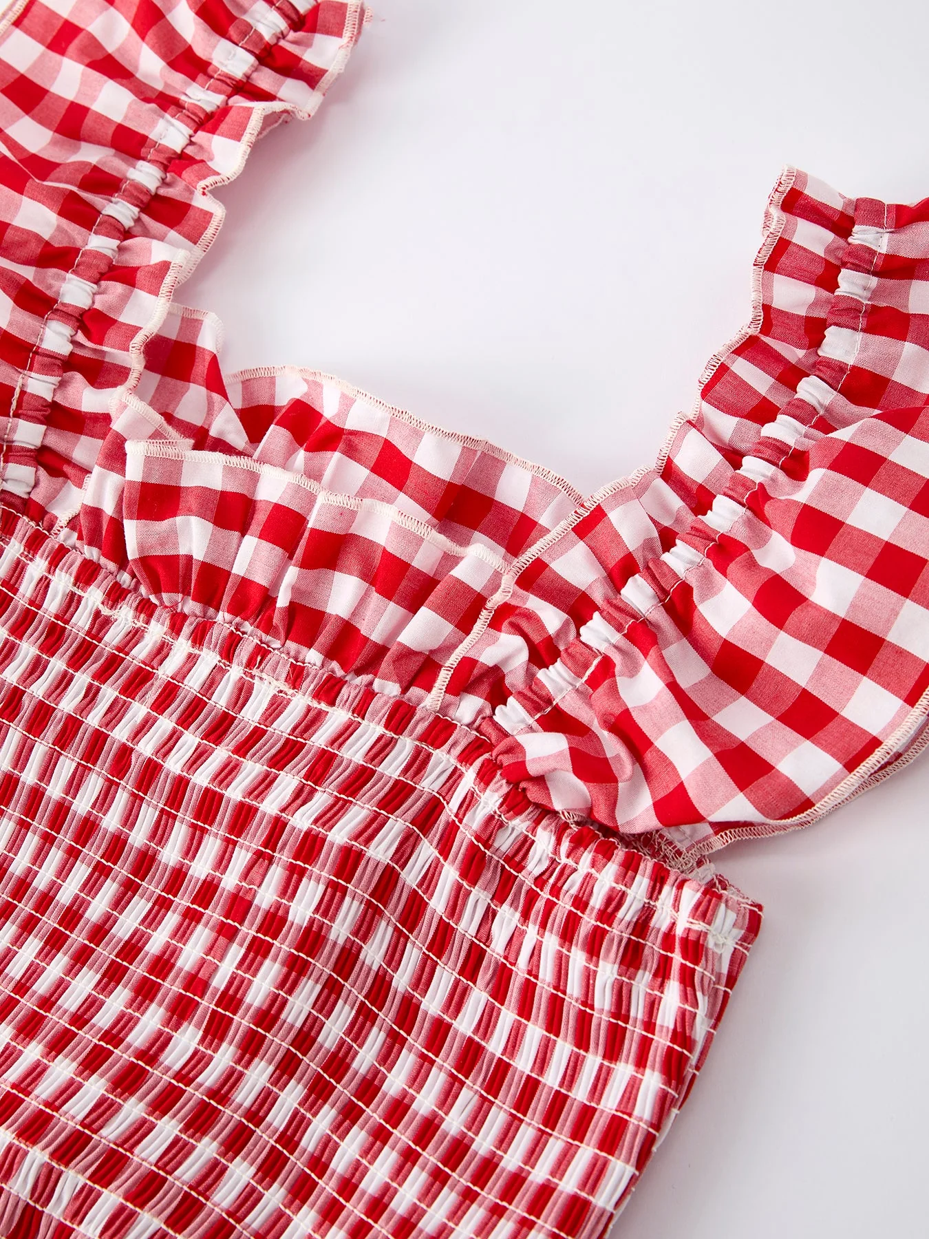 Mommy & Me Adult Dress – Red Plaid Sleeveless Outfit for Party - Image 4